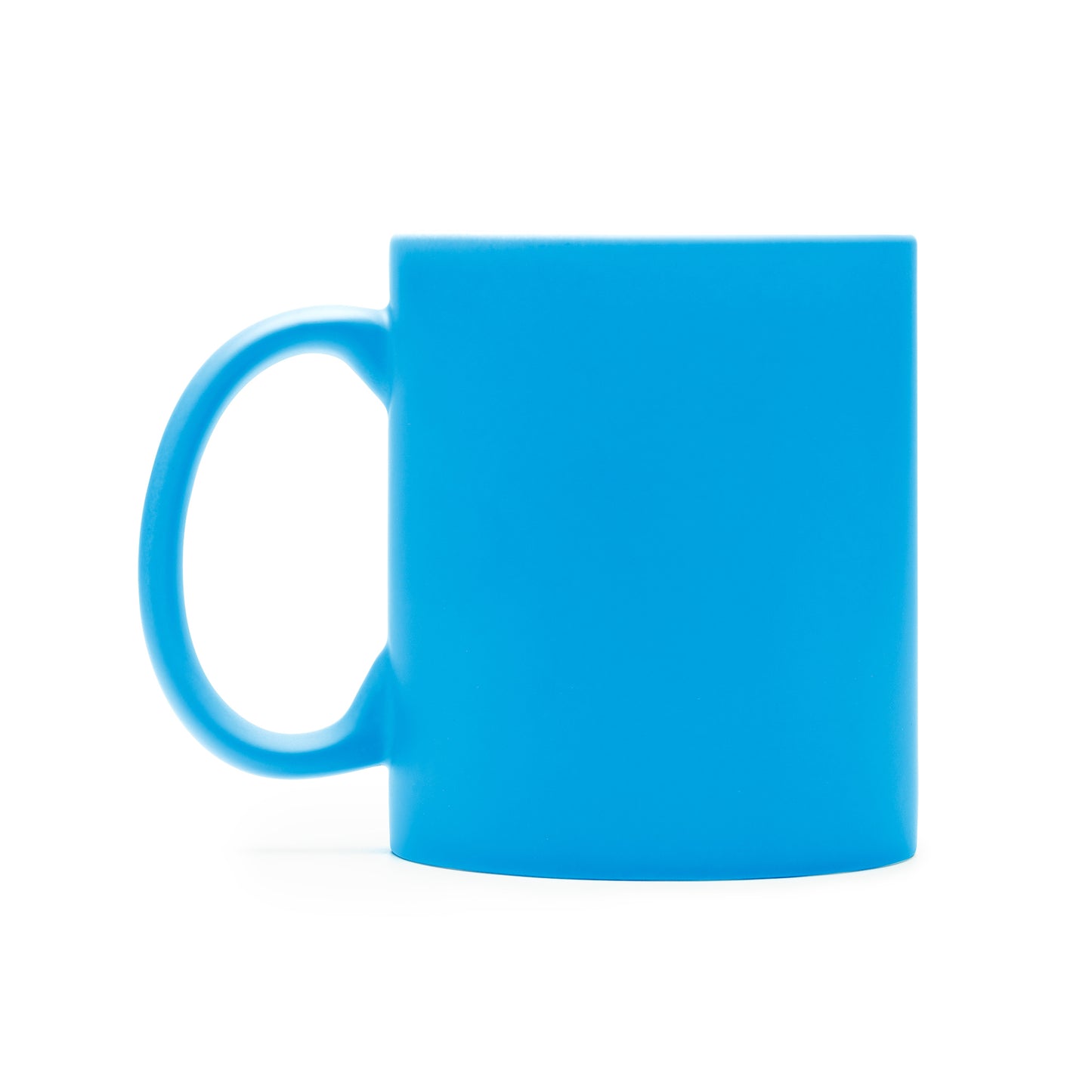 Taza promocional de cerámica ideal para marcaje láser con interior en blanco. Capacidad 350 ml.