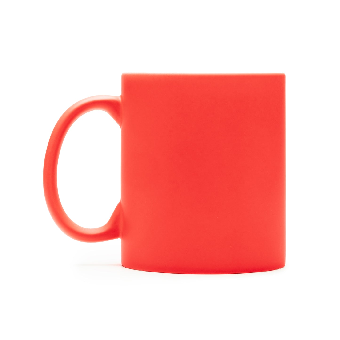 Taza promocional de cerámica ideal para marcaje láser con interior en blanco. Capacidad 350 ml.