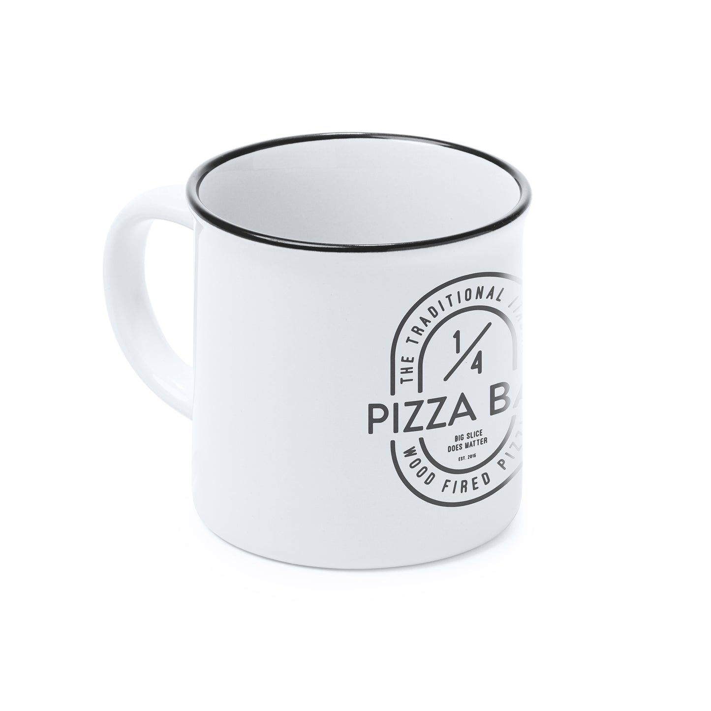 Taza de cerámica con diseño retro. Capacidad de 300 ml