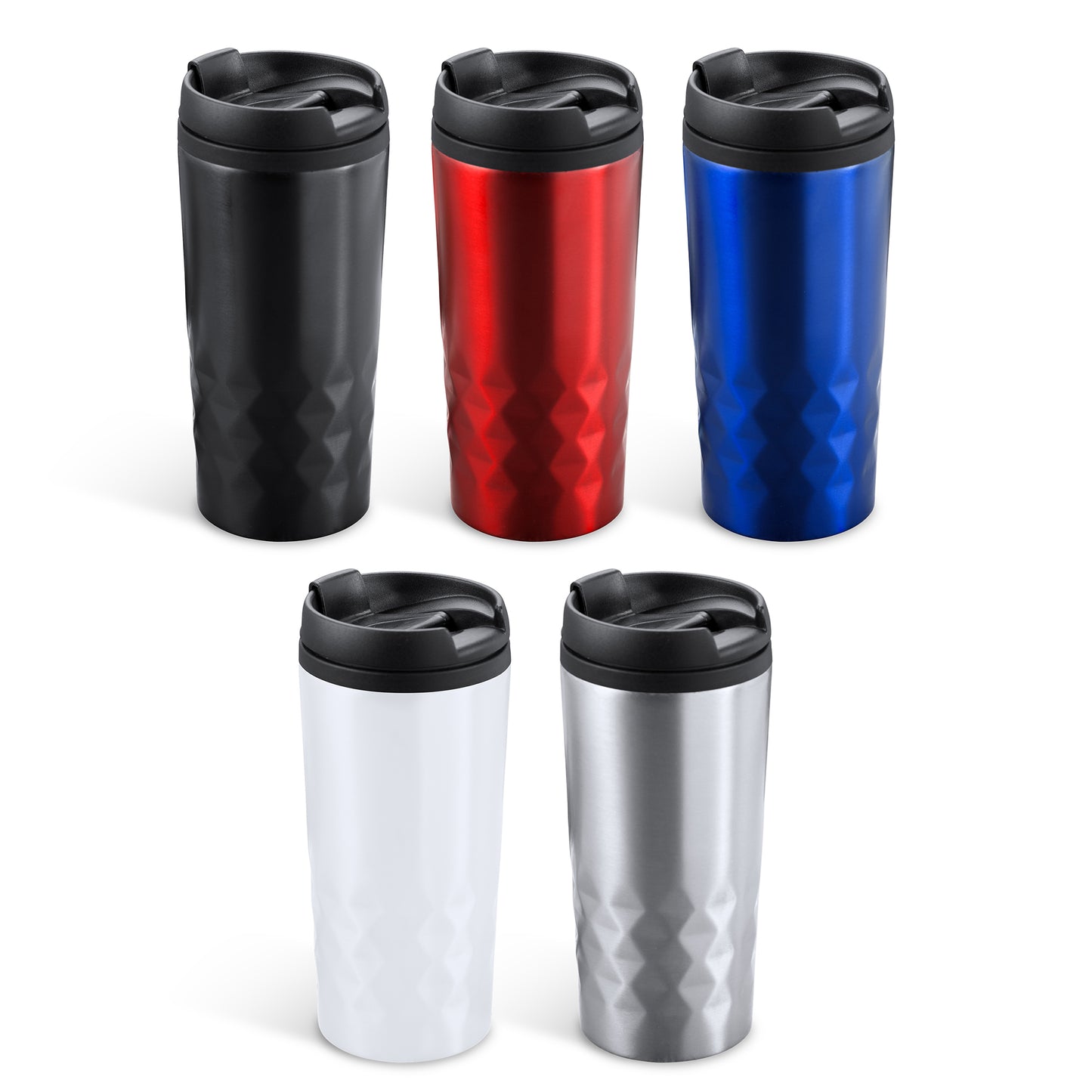 Vaso de acero inoxidable de 310 ml con tapa PP