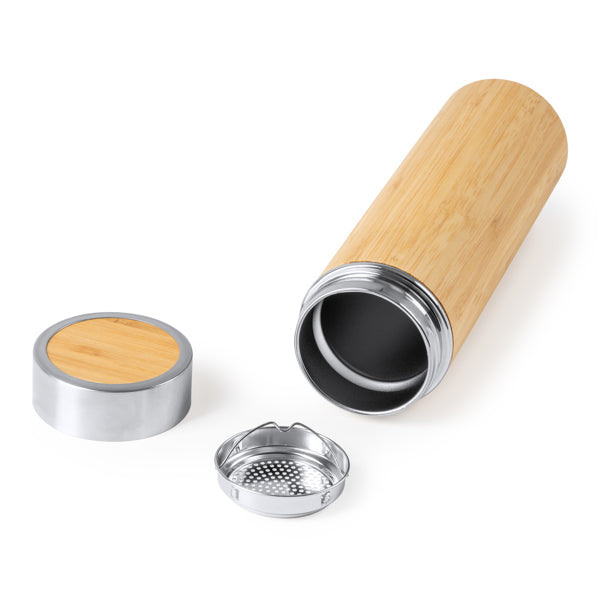Termo de acero inoxidable 304 con doble pared con infusor de té adicional extraíble