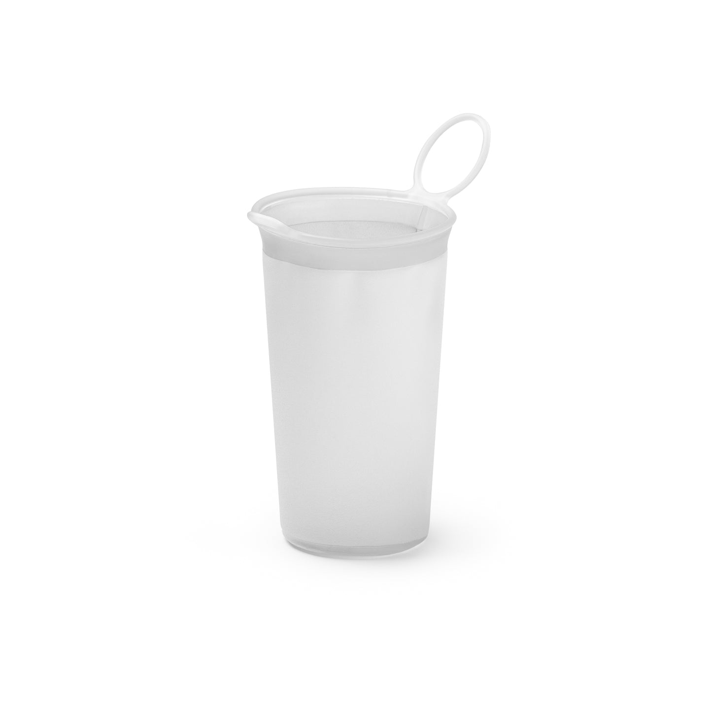 Vaso plegable de 230 ml ideal para eventos deportivos.
