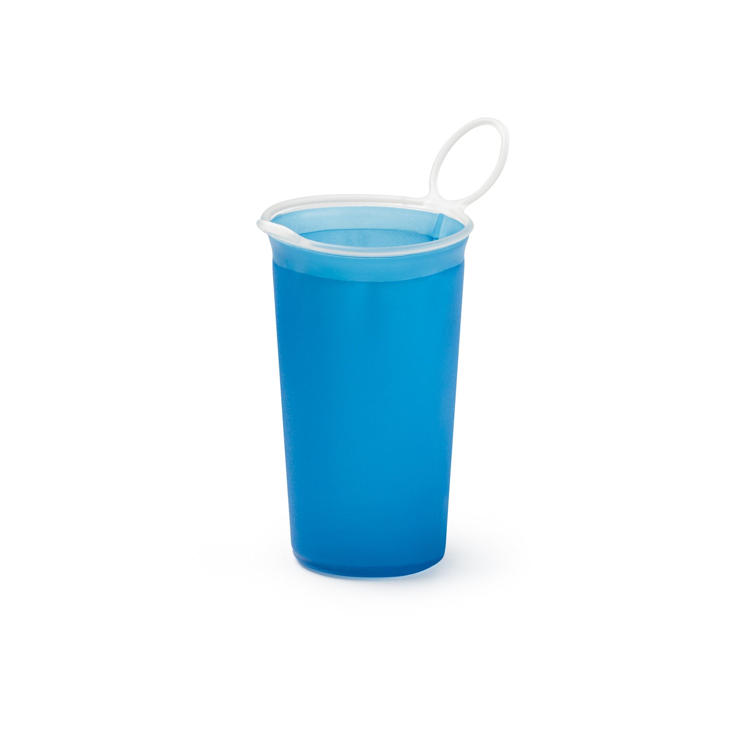 Vaso plegable de 230 ml ideal para eventos deportivos.