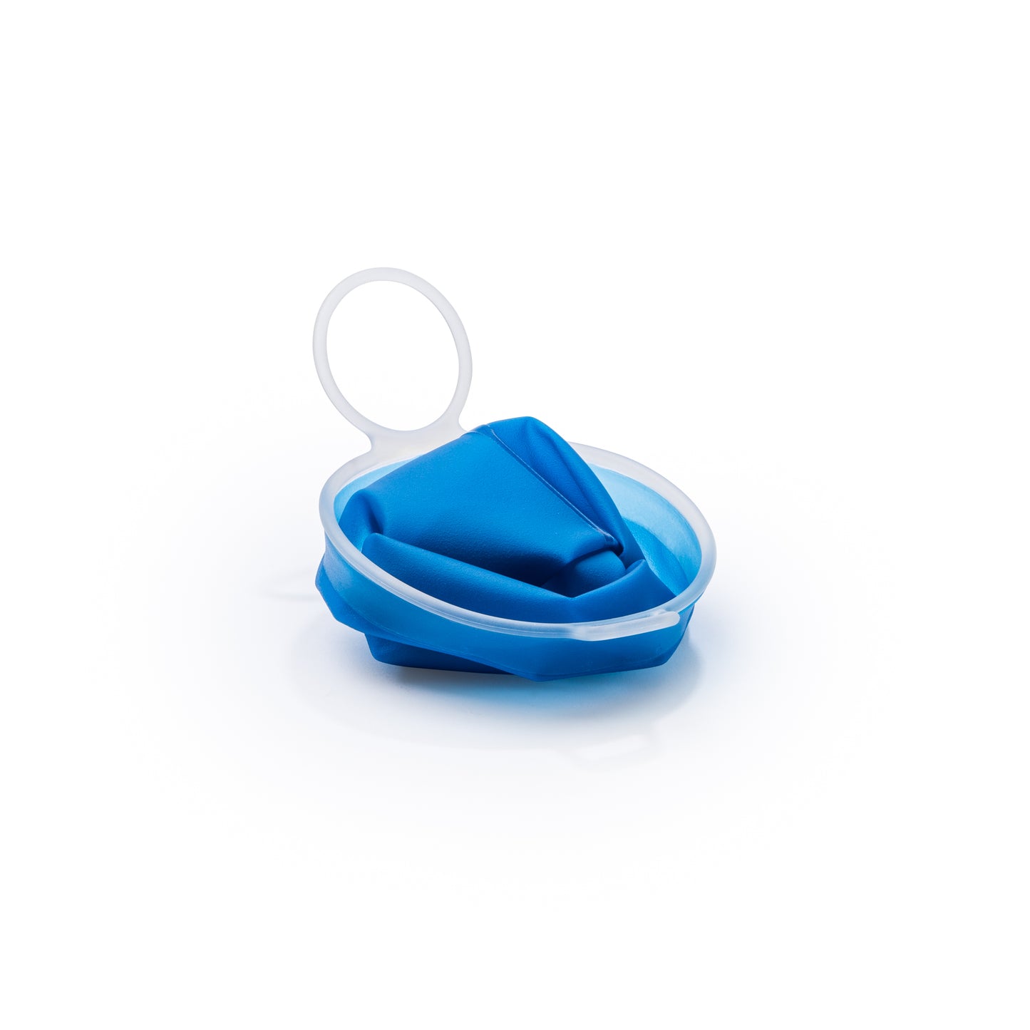 Vaso plegable de 230 ml ideal para eventos deportivos.