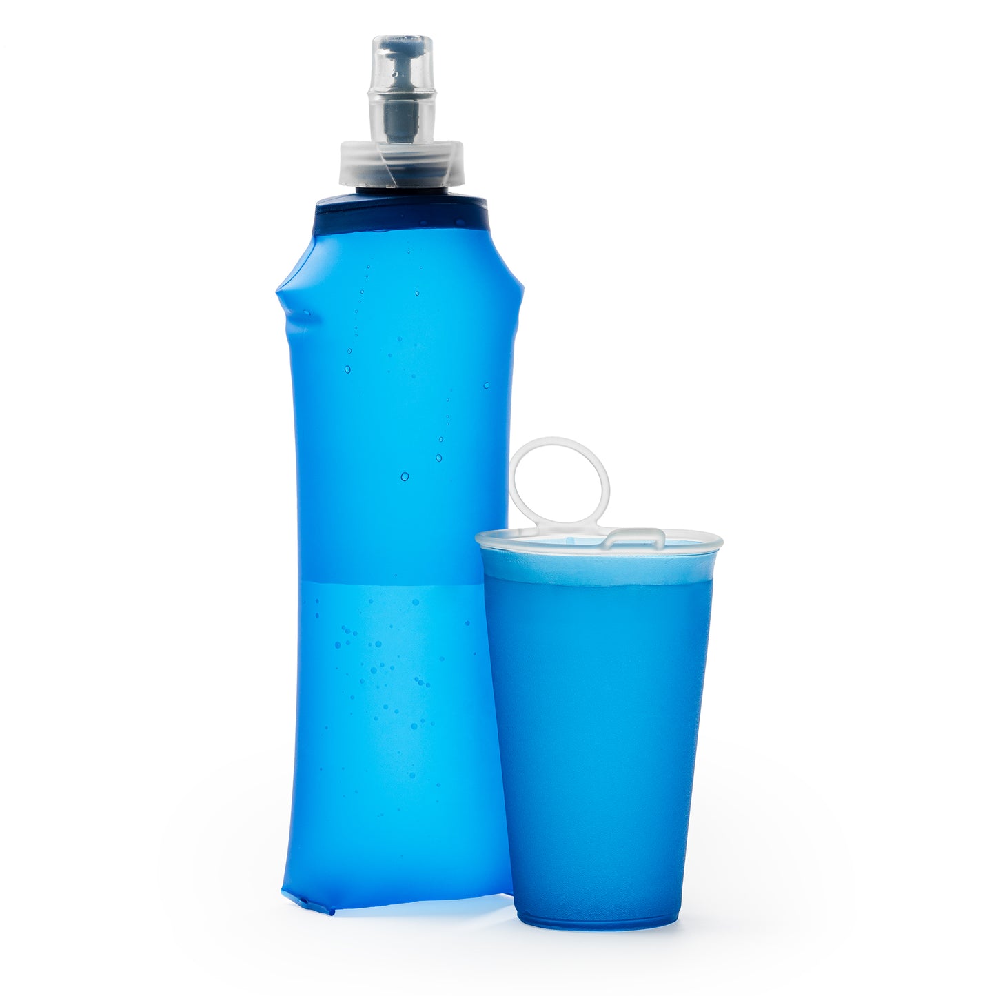 Vaso plegable de 230 ml ideal para eventos deportivos.