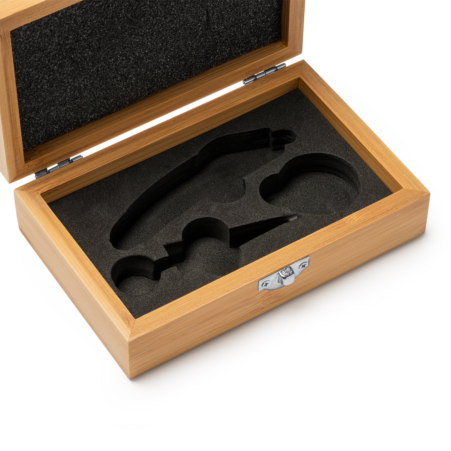 Set de vino con accesorios de acero inoxidable y detalles en bambú