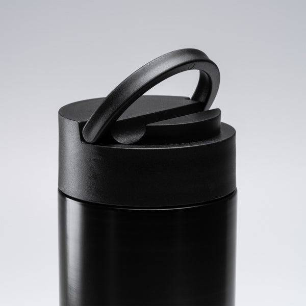 Bidón térmico de acero inoxidable con asa función soporte