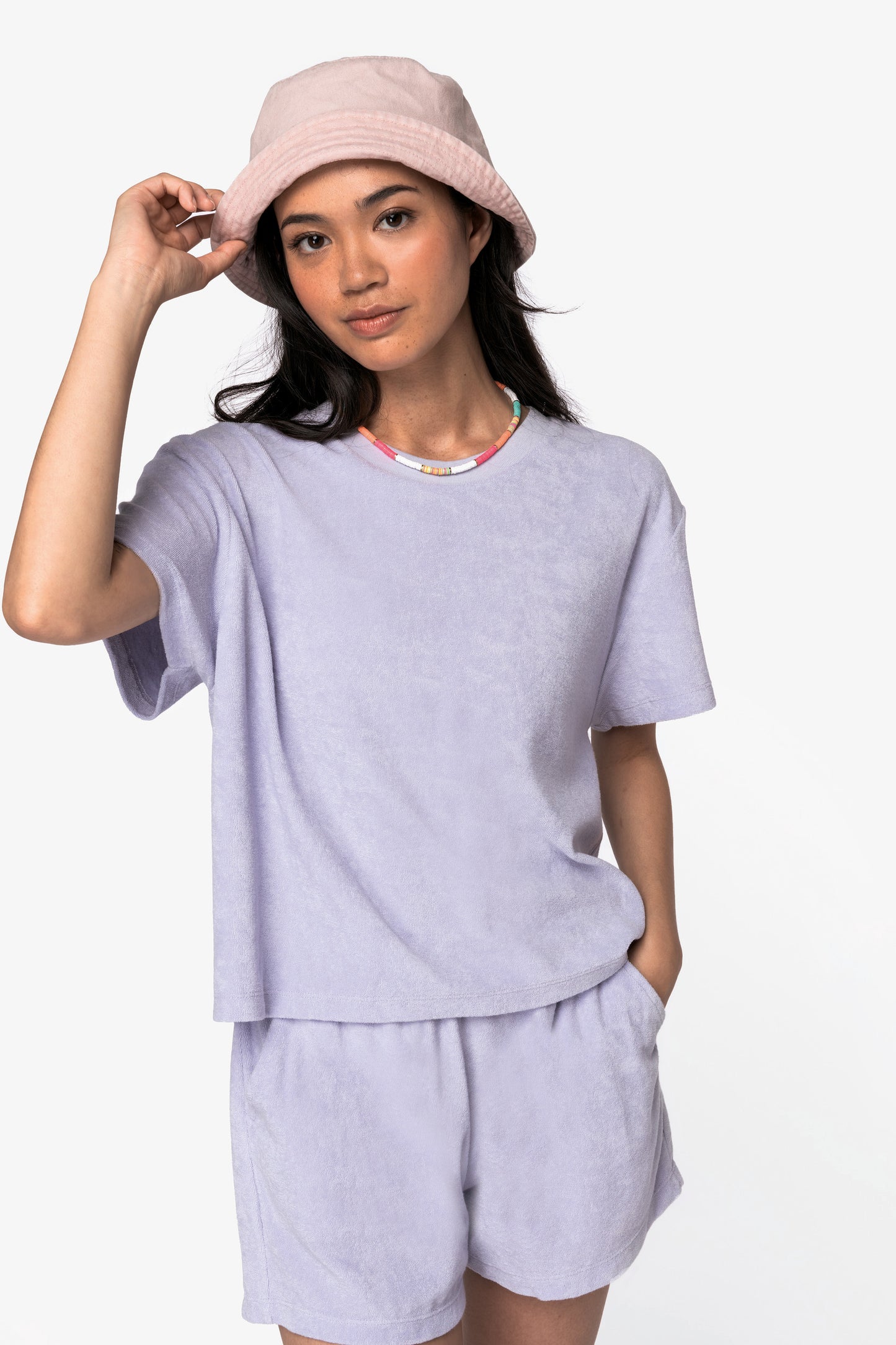 Camiseta ecorresponsable de rizo mujer OVERSIZE