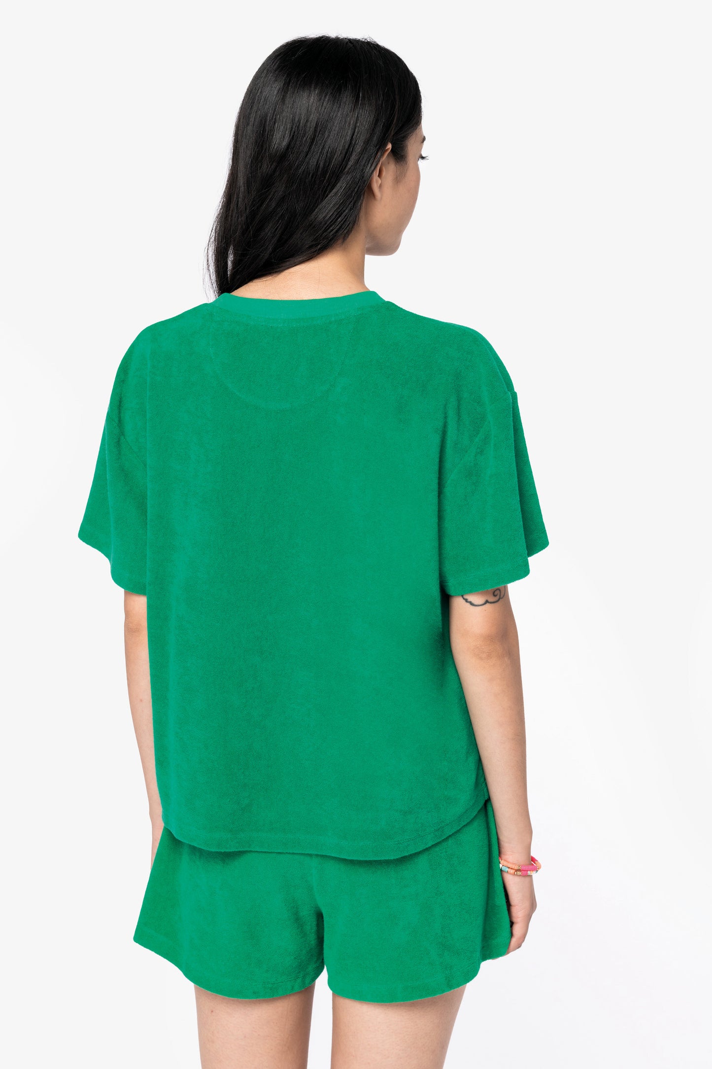 Camiseta ecorresponsable de rizo mujer OVERSIZE