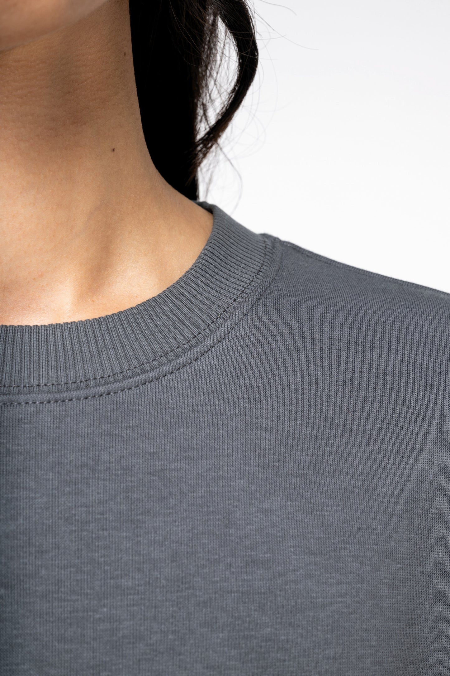 Sudadera ecorresponsable cuello redondo oversize unisex