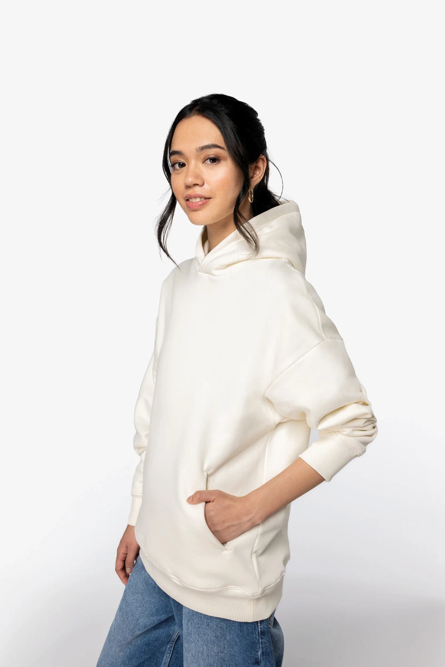 Sudadera ecorresponsable con capucha oversize unisex