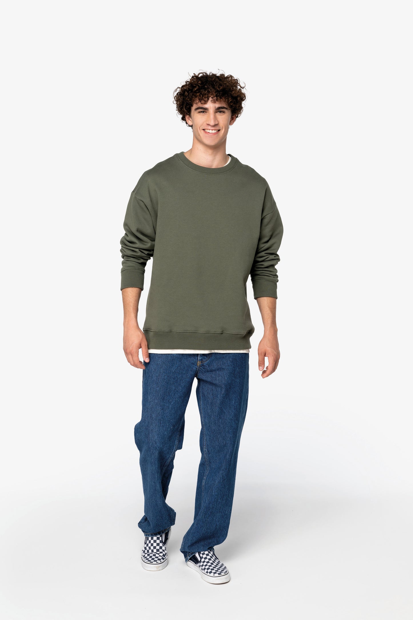 Sudadera ecorresponsable cuello redondo oversize unisex