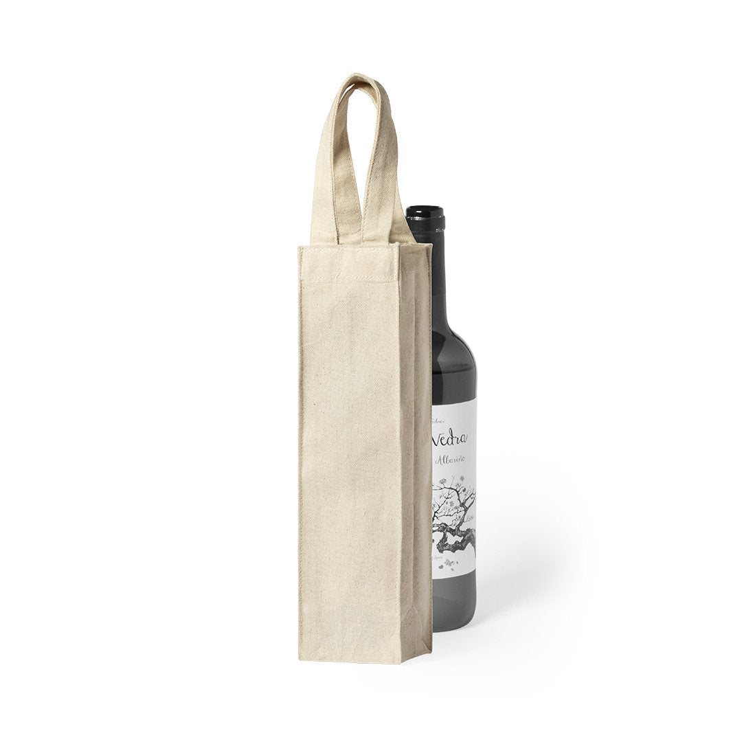 Bolsa de canvas de 220g/m2 para botella de vino de 75cl.