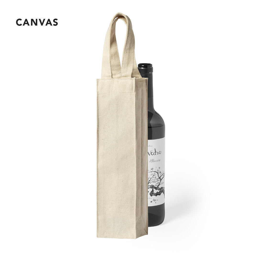 Bolsa de canvas de 220g/m2 para botella de vino de 75cl.