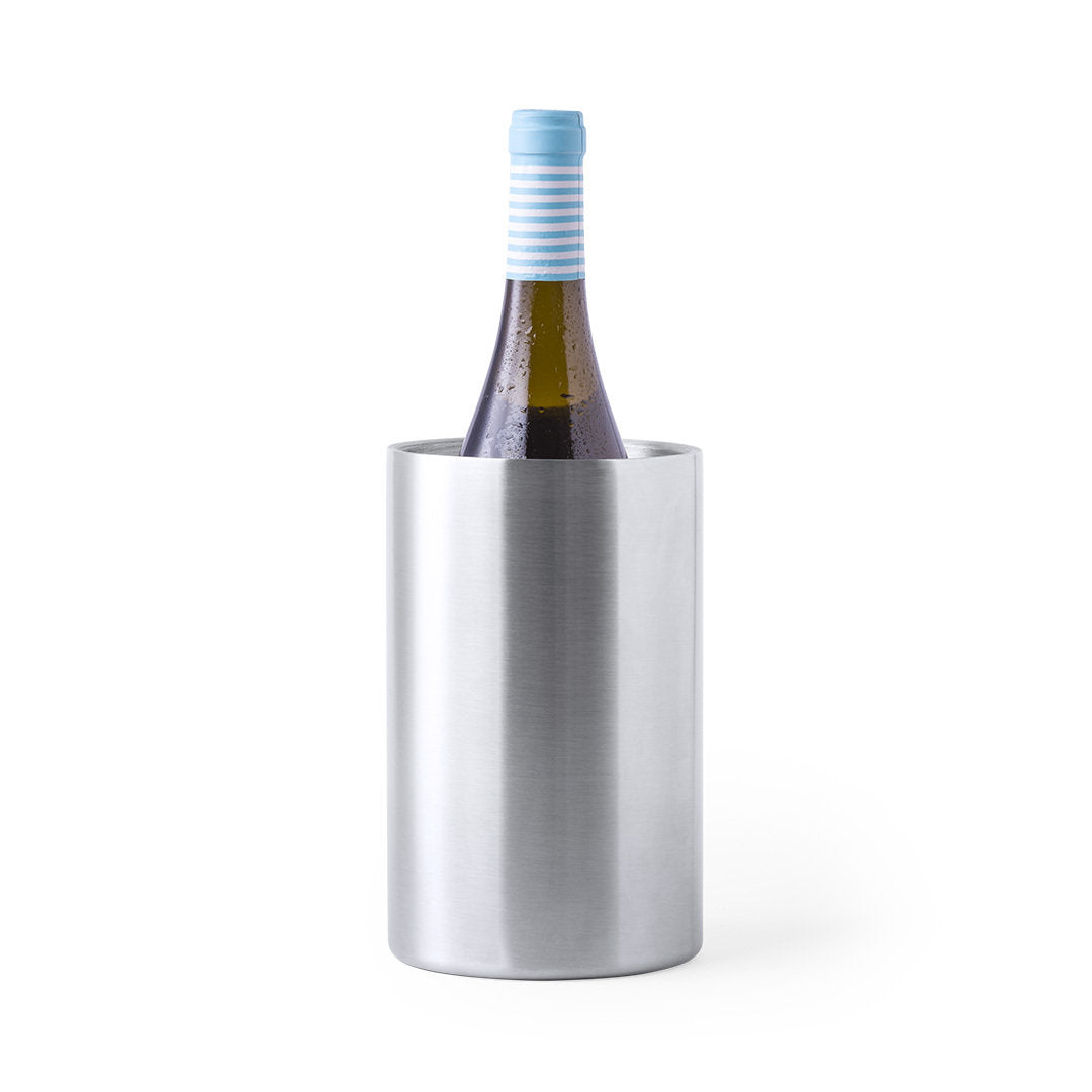Enfriador, fabricado en acero inox de acabado mate para 1 botella.