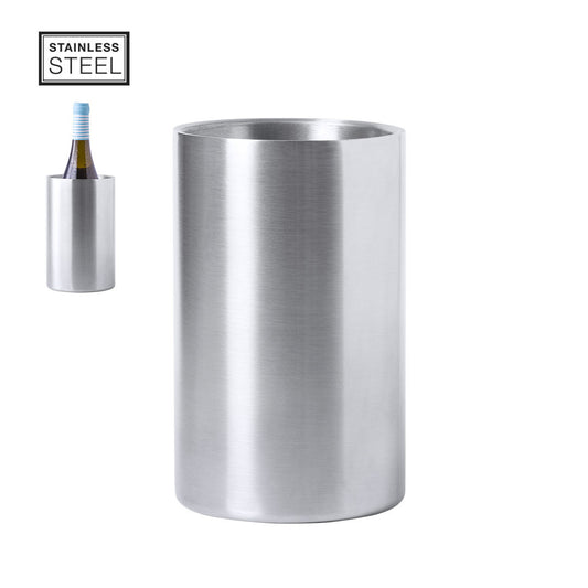Enfriador, fabricado en acero inox de acabado mate para 1 botella.