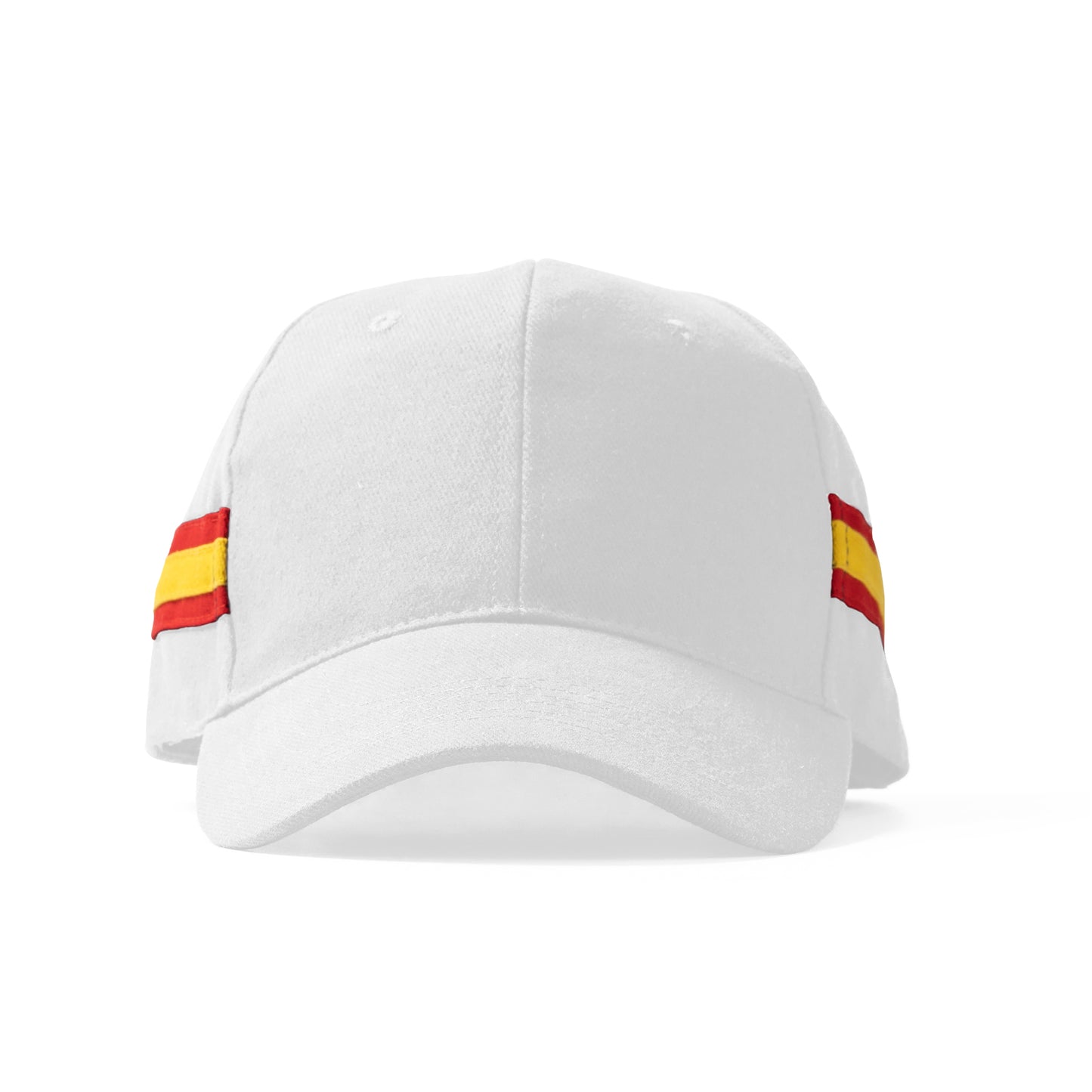 Gorra de 6 paneles 100% algodón peinado con diseño de bandera nacional.