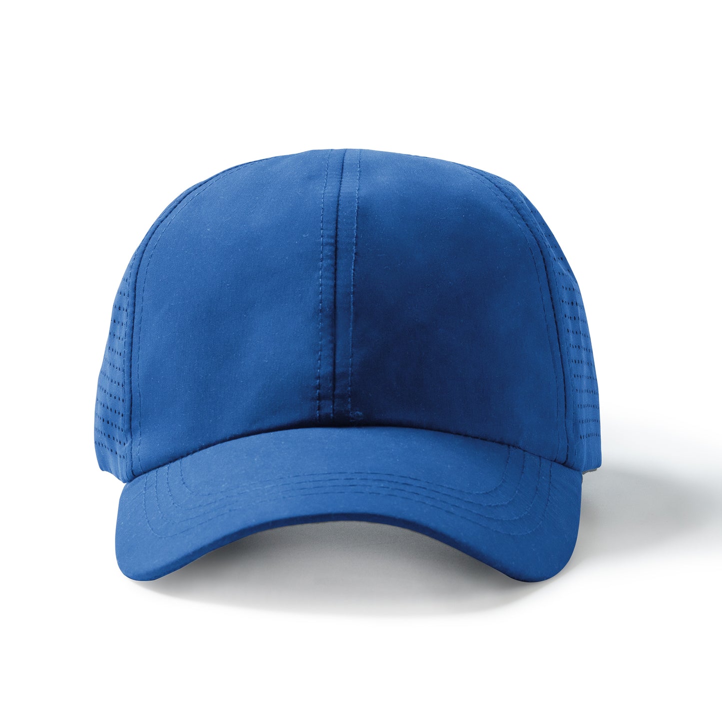 Gorra deportiva ventilada de 6 paneles 100% microfibra.