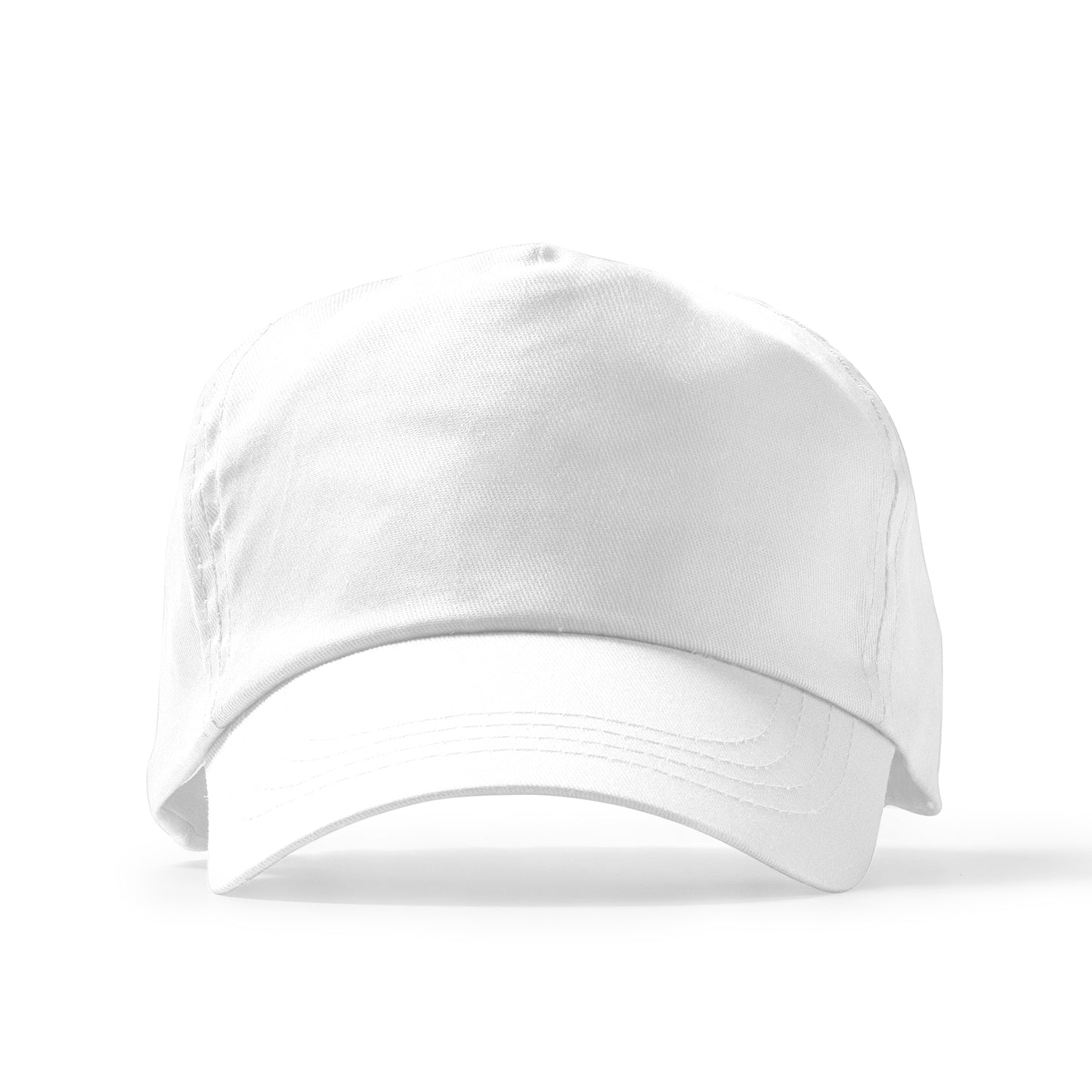 Gorra de 5 paneles 100% algodón. Cierre ajustable de velcro y orificios de ventilación.