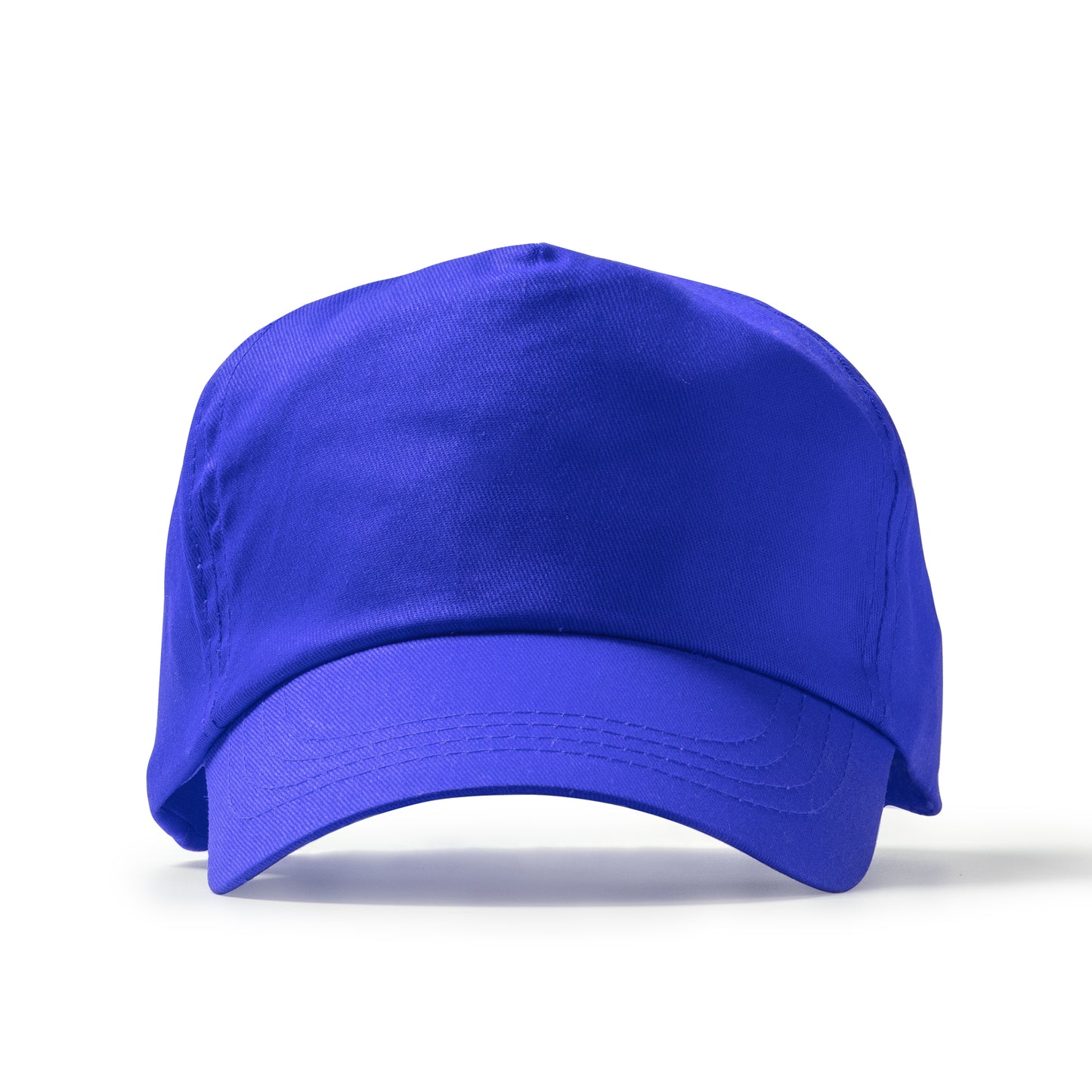 Gorra de 5 paneles 100% algodón. Cierre ajustable de velcro y orificios de ventilación.