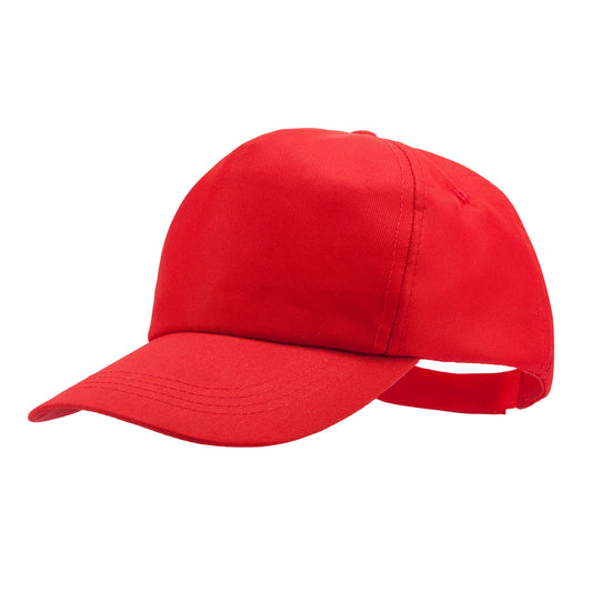 Gorra de RPET con 5 paneles. Cierre de velcro ajustable.