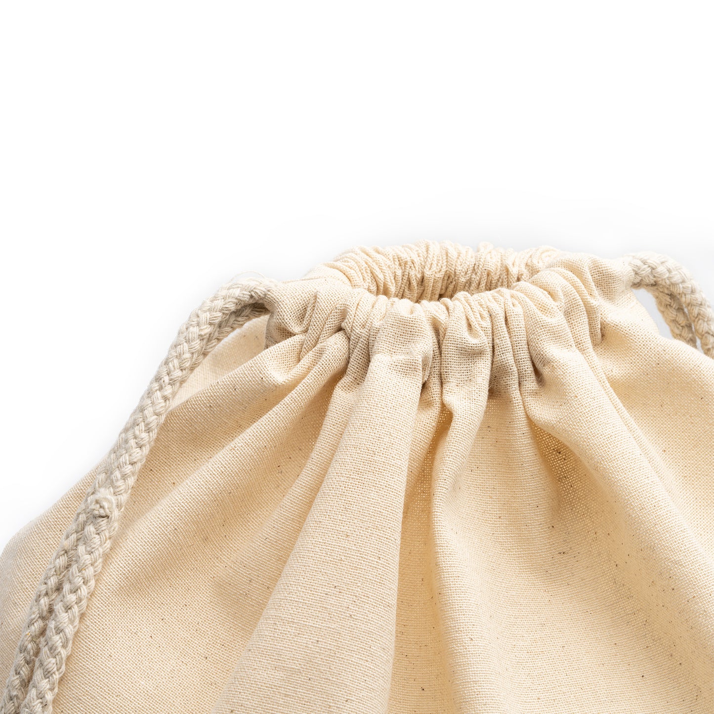 Mochila de cordones 100% algodón Fairtrade de 180 g/m². Cordones a juego. Idónea mochila de uso diario.
