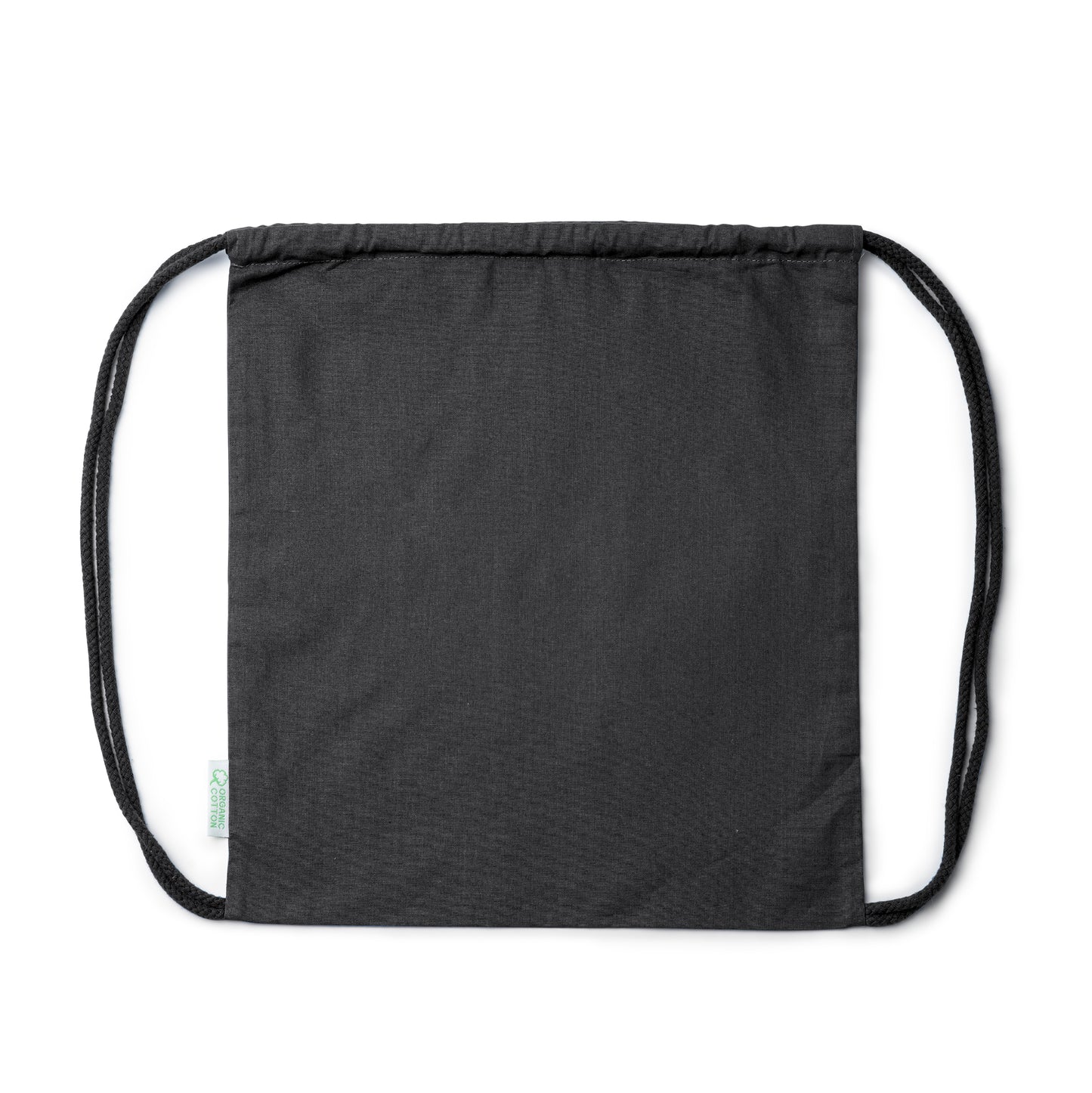 Mochila de cordones realizada 100% de algodón orgánico de 140 g/m². Cordones en color a juego con la mochila.
