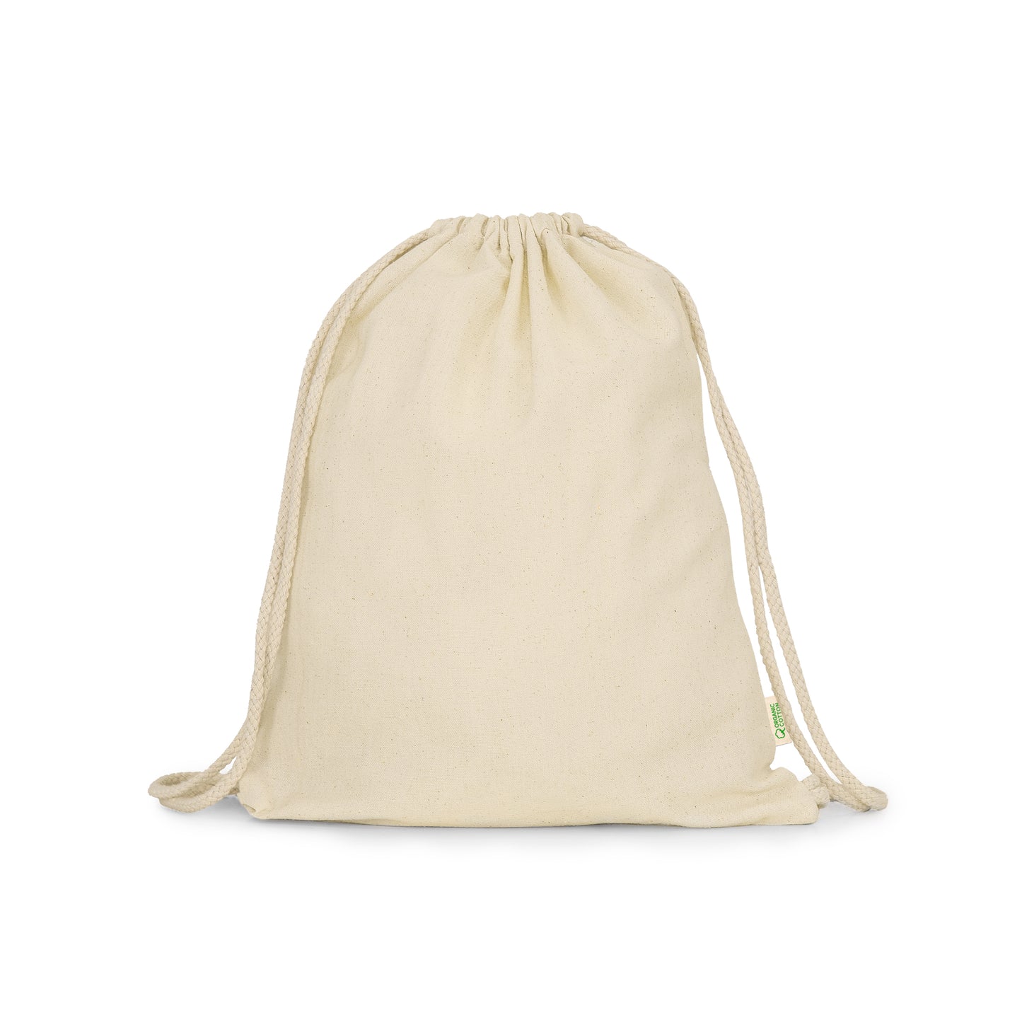 Mochila de cordones 100% de algodón orgánico. Cómoda mochila de uso diario.