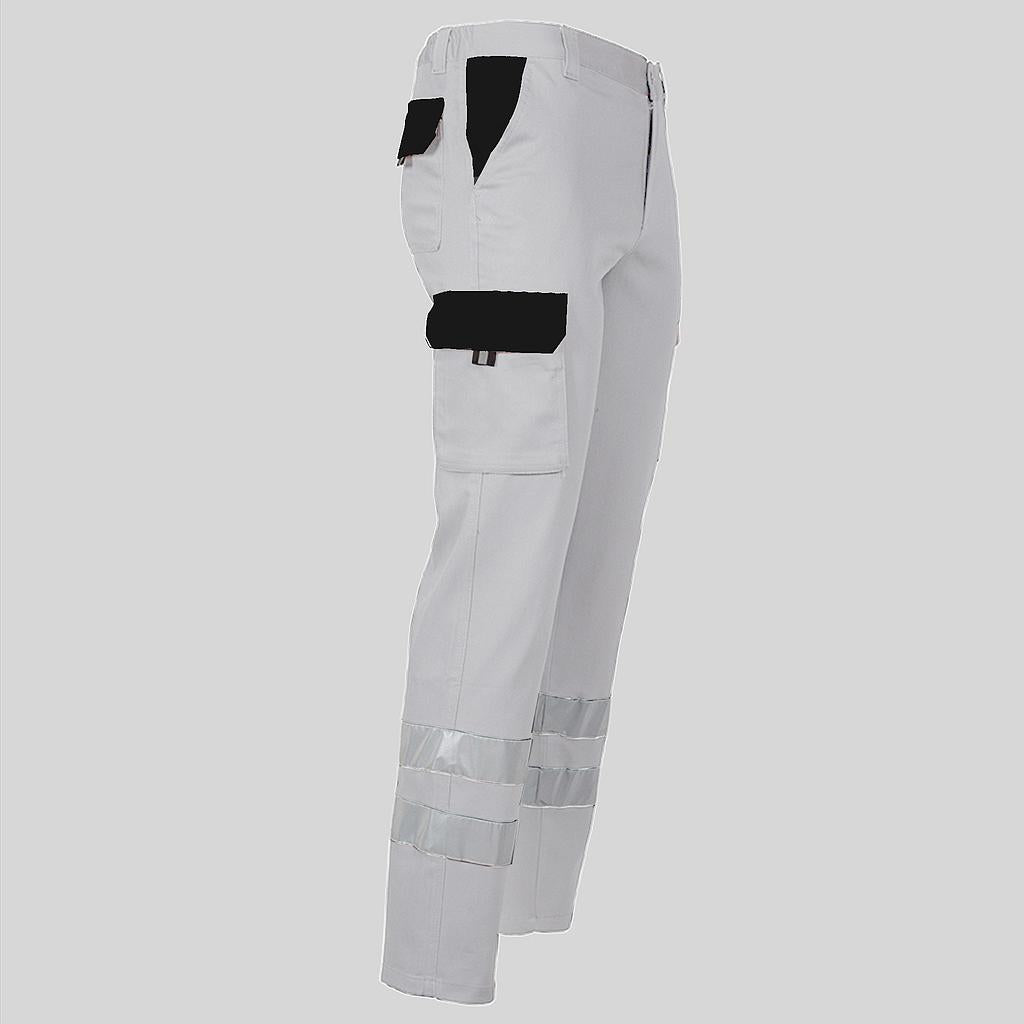 PANTALON UNISEX MULTIBOLSILLOS ELASTICO GAMO COMBI + 2 BANDAS REFLECT.