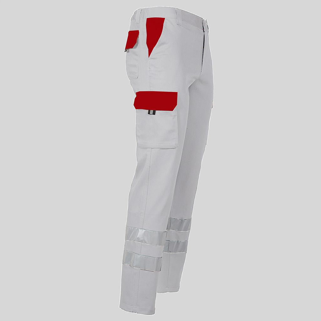PANTALON UNISEX MULTIBOLSILLOS ELASTICO GAMO COMBI + 2 BANDAS REFLECT.