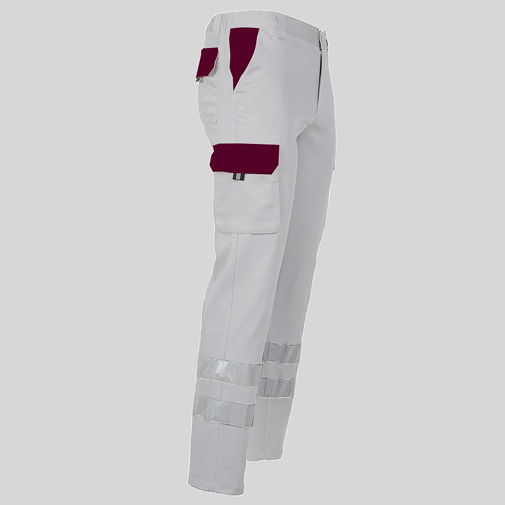 PANTALON UNISEX MULTIBOLSILLOS ELASTICO GAMO COMBI + 2 BANDAS REFLECT.