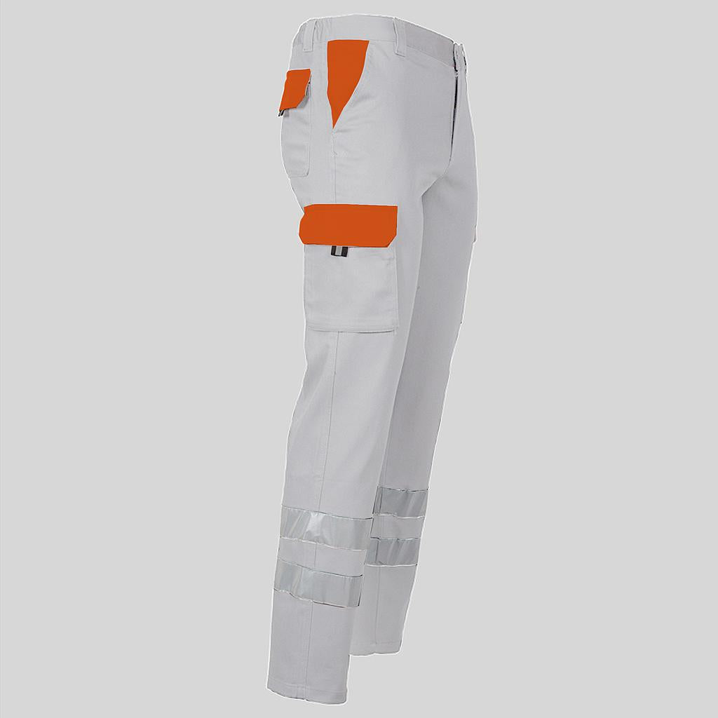 PANTALON UNISEX MULTIBOLSILLOS ELASTICO GAMO COMBI + 2 BANDAS REFLECT.