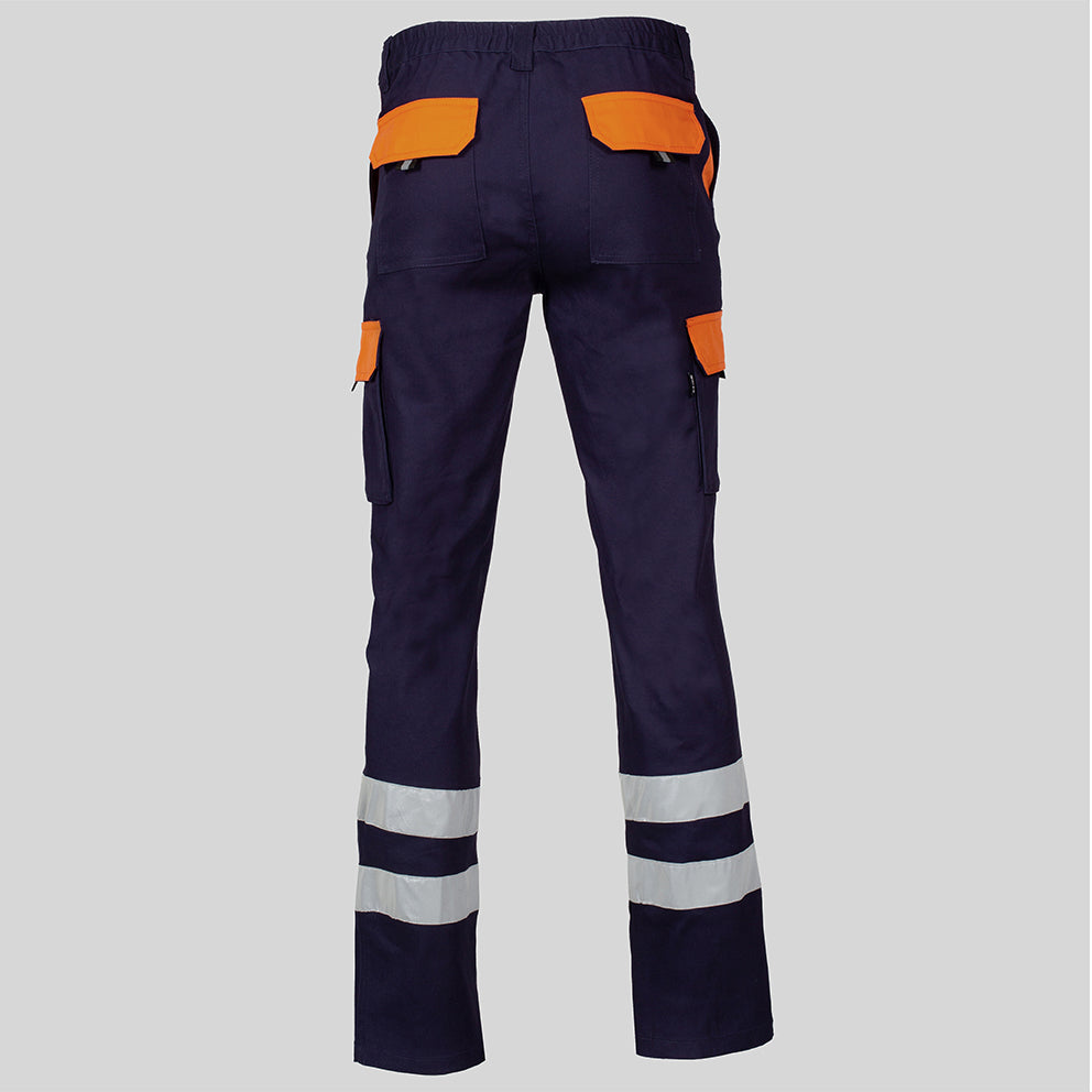 PANTALON UNISEX MULTIBOLSILLOS ELASTICO GAMO COMBI + 2 BANDAS REFLECT.