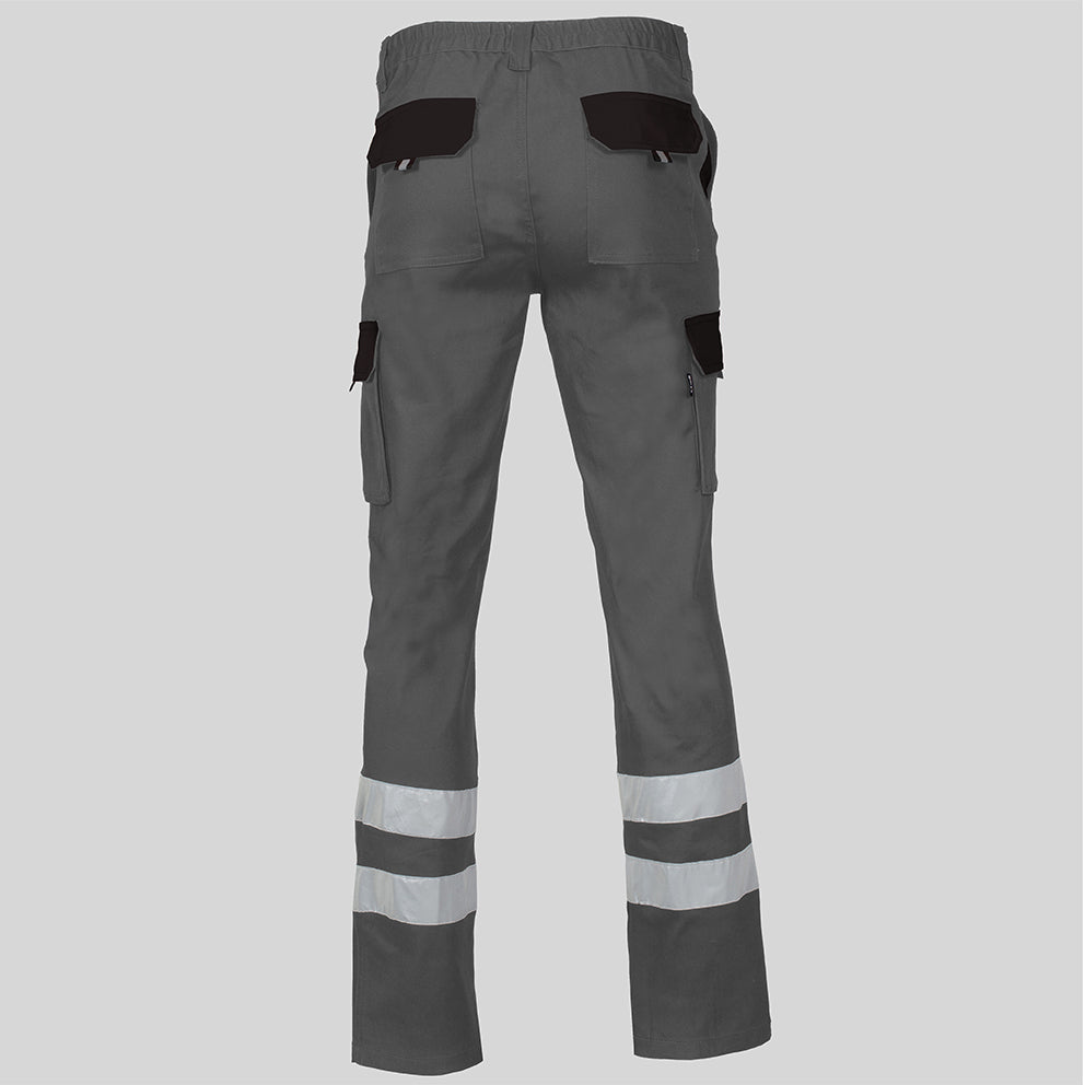 PANTALON UNISEX MULTIBOLSILLOS ELASTICO GAMO COMBI + 2 BANDAS REFLECT.