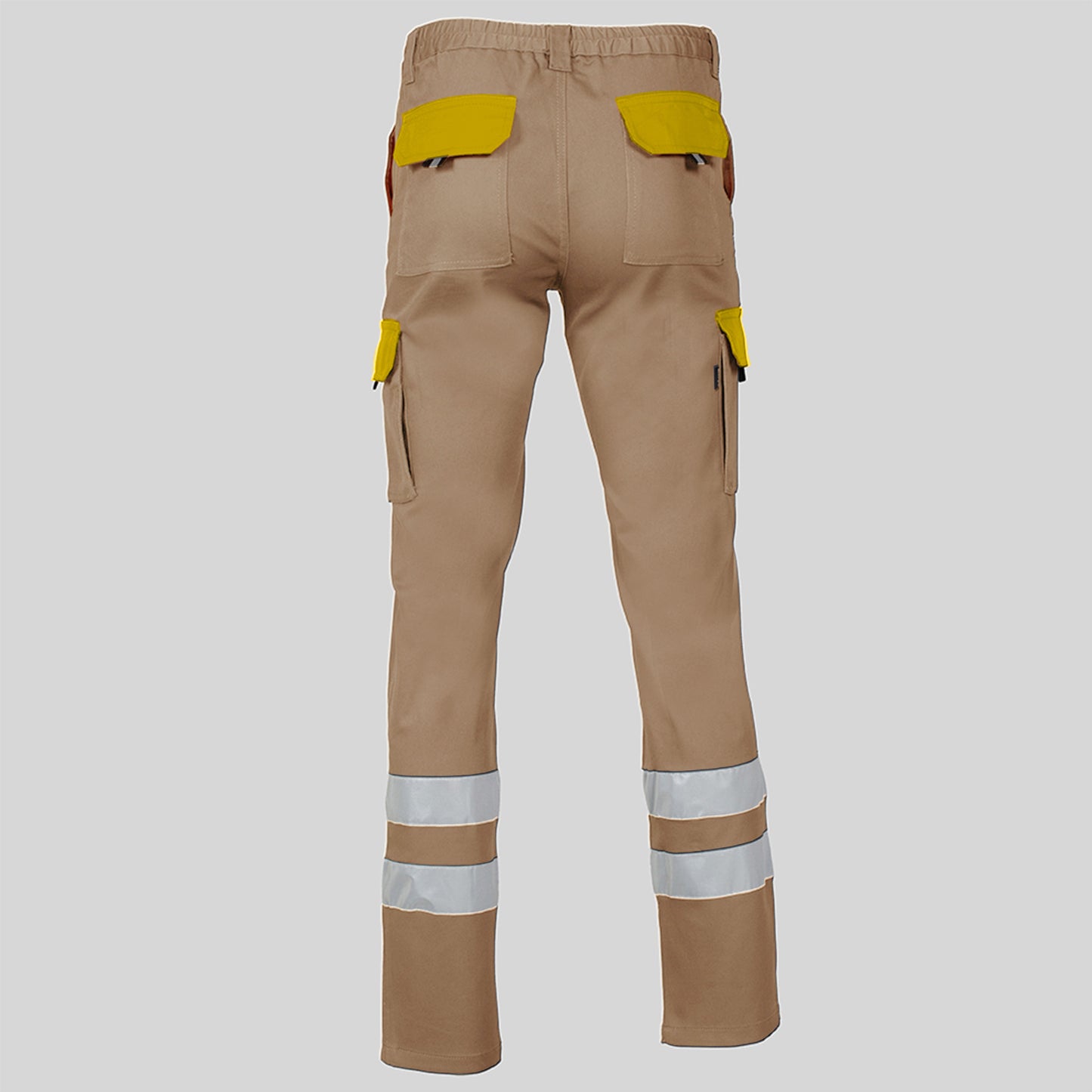 PANTALON UNISEX MULTIBOLSILLOS ELASTICO GAMO COMBI + 2 BANDAS REFLECT.