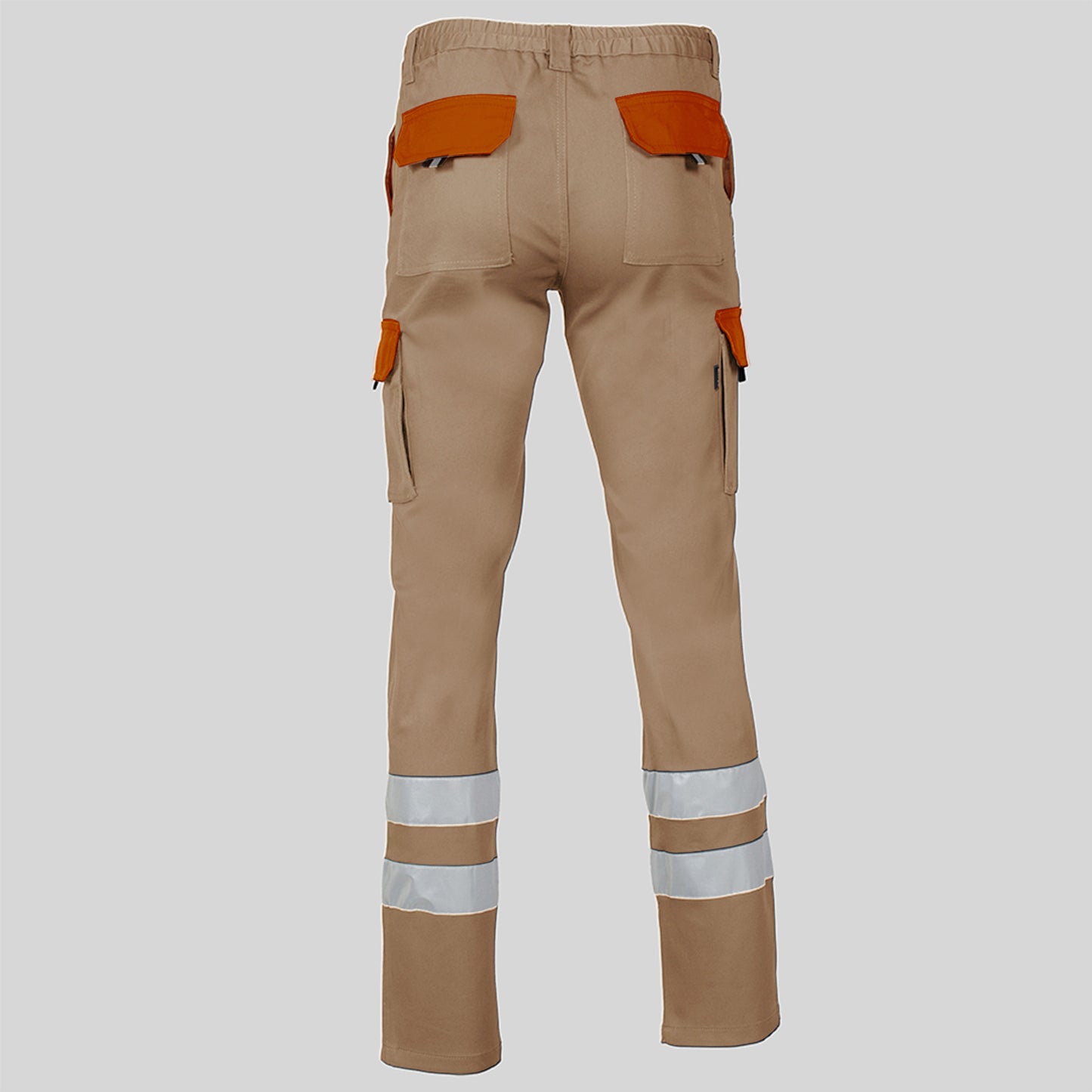 PANTALON UNISEX MULTIBOLSILLOS ELASTICO GAMO COMBI + 2 BANDAS REFLECT.