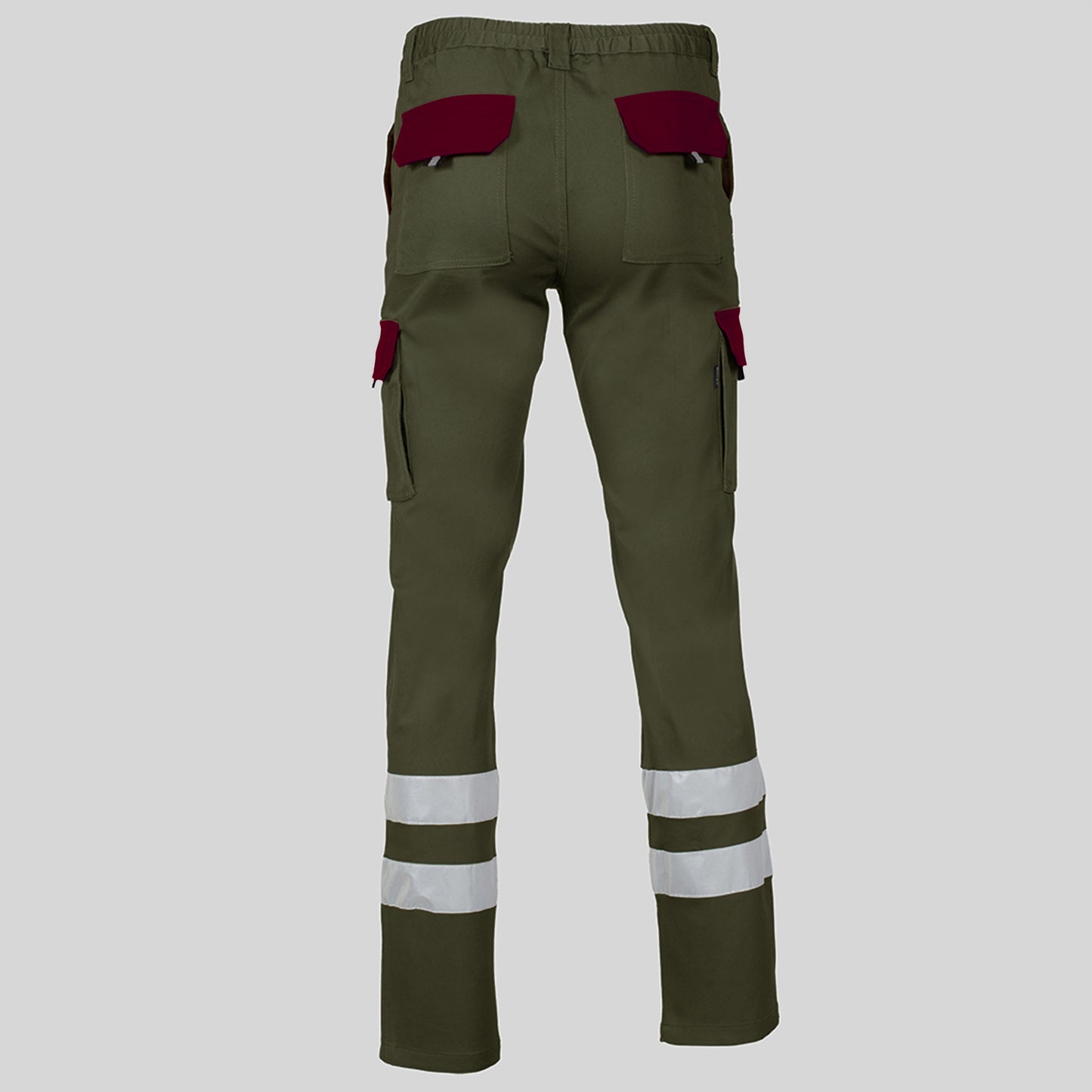 PANTALON UNISEX MULTIBOLSILLOS ELASTICO GAMO COMBI + 2 BANDAS REFLECT.