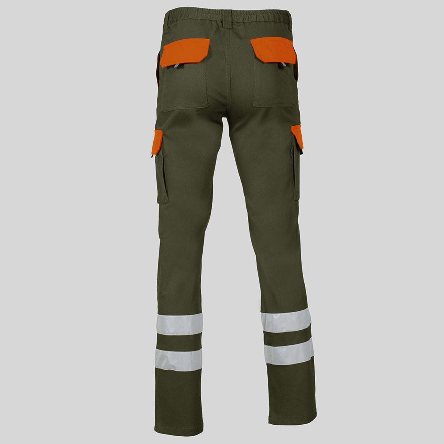 PANTALON UNISEX MULTIBOLSILLOS ELASTICO GAMO COMBI + 2 BANDAS REFLECT.