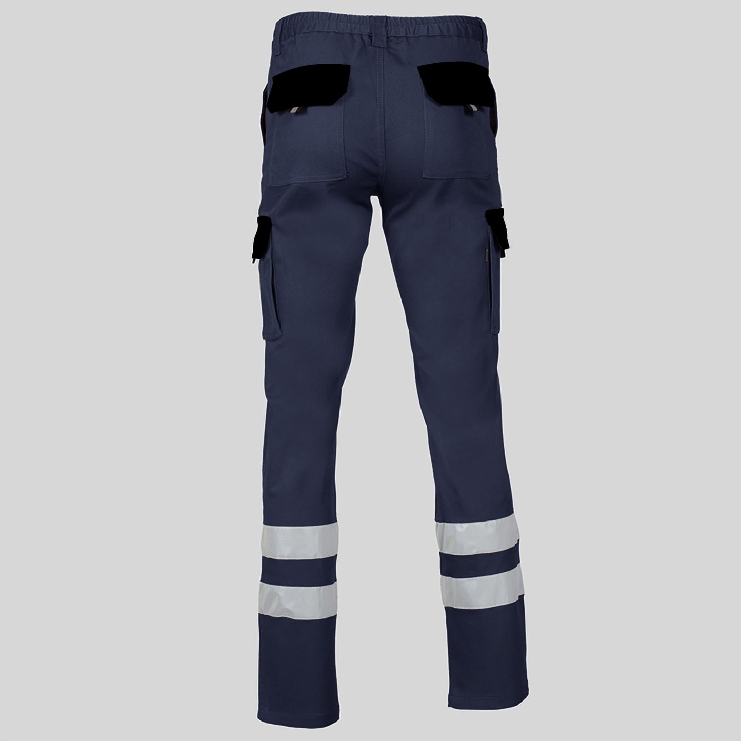 PANTALON UNISEX MULTIBOLSILLOS ELASTICO GAMO COMBI + 2 BANDAS REFLECT.