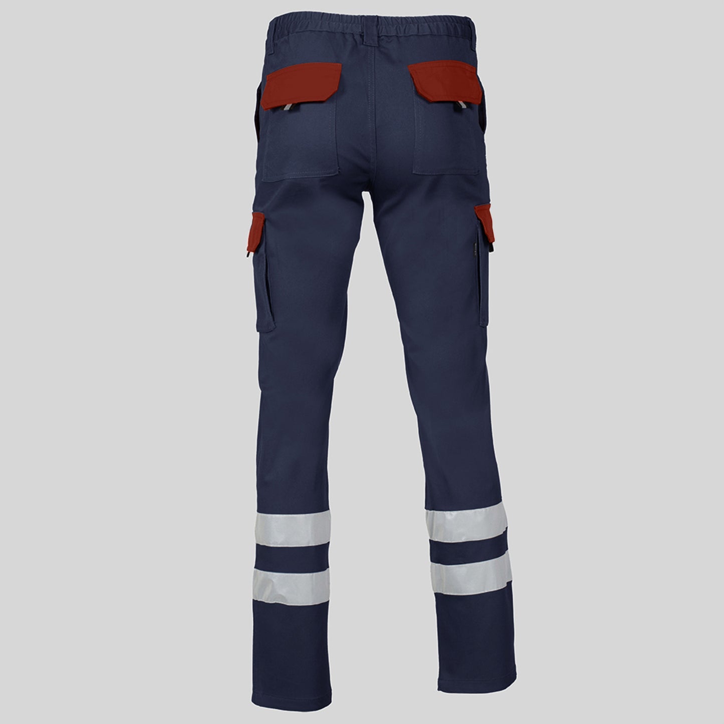 PANTALON UNISEX MULTIBOLSILLOS ELASTICO GAMO COMBI + 2 BANDAS REFLECT.
