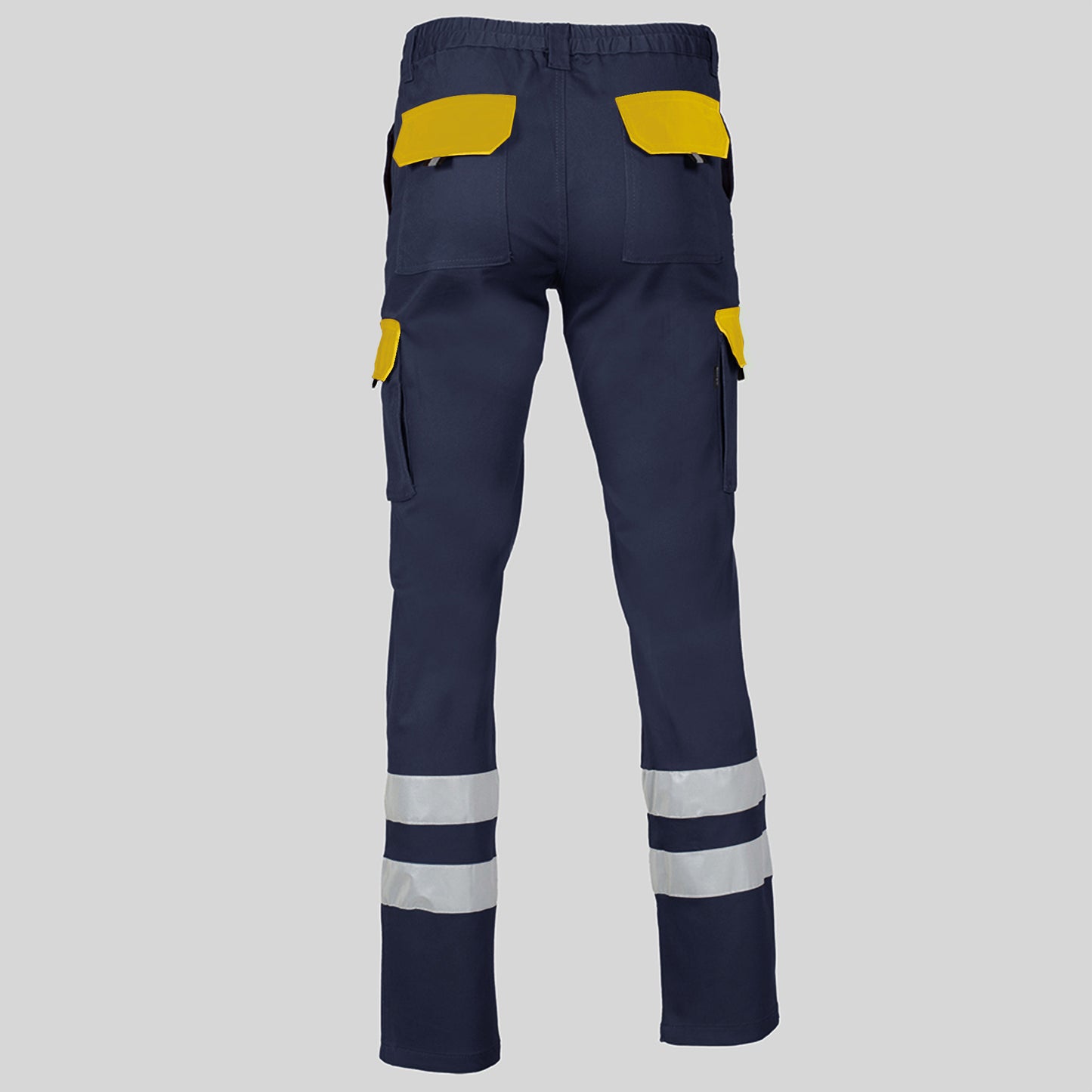 PANTALON UNISEX MULTIBOLSILLOS ELASTICO GAMO COMBI + 2 BANDAS REFLECT.