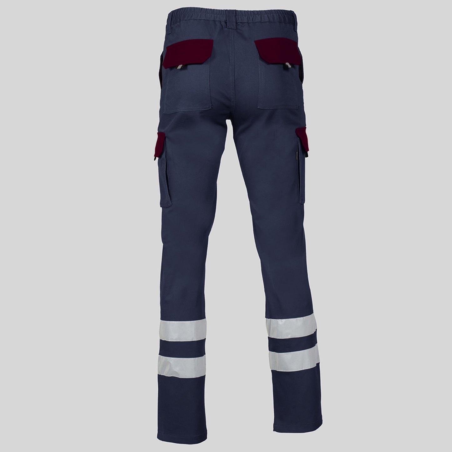 PANTALON UNISEX MULTIBOLSILLOS ELASTICO GAMO COMBI + 2 BANDAS REFLECT.