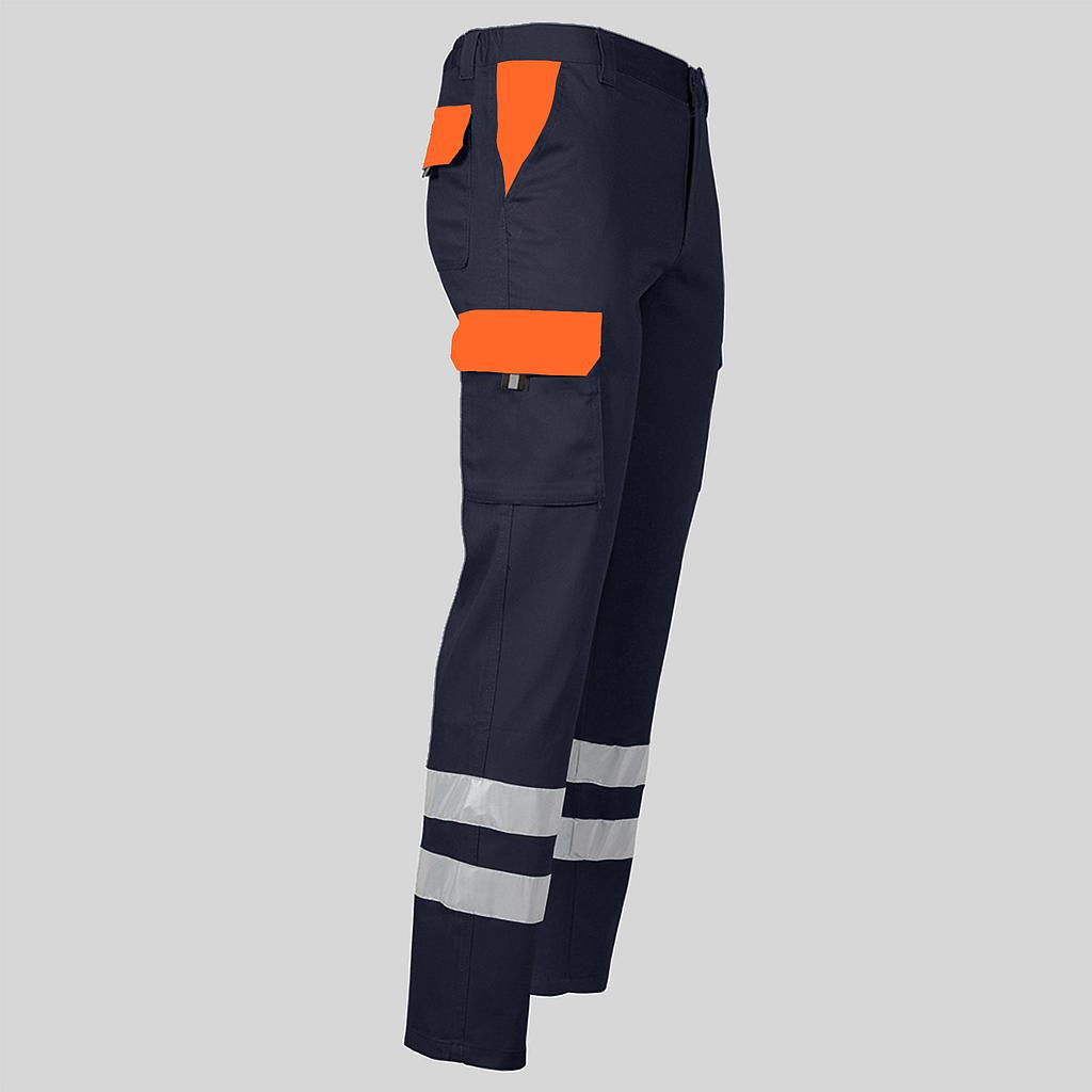 PANTALON UNISEX MULTIBOLSILLOS ELASTICO GAMO COMBI + 2 BANDAS REFLECT.