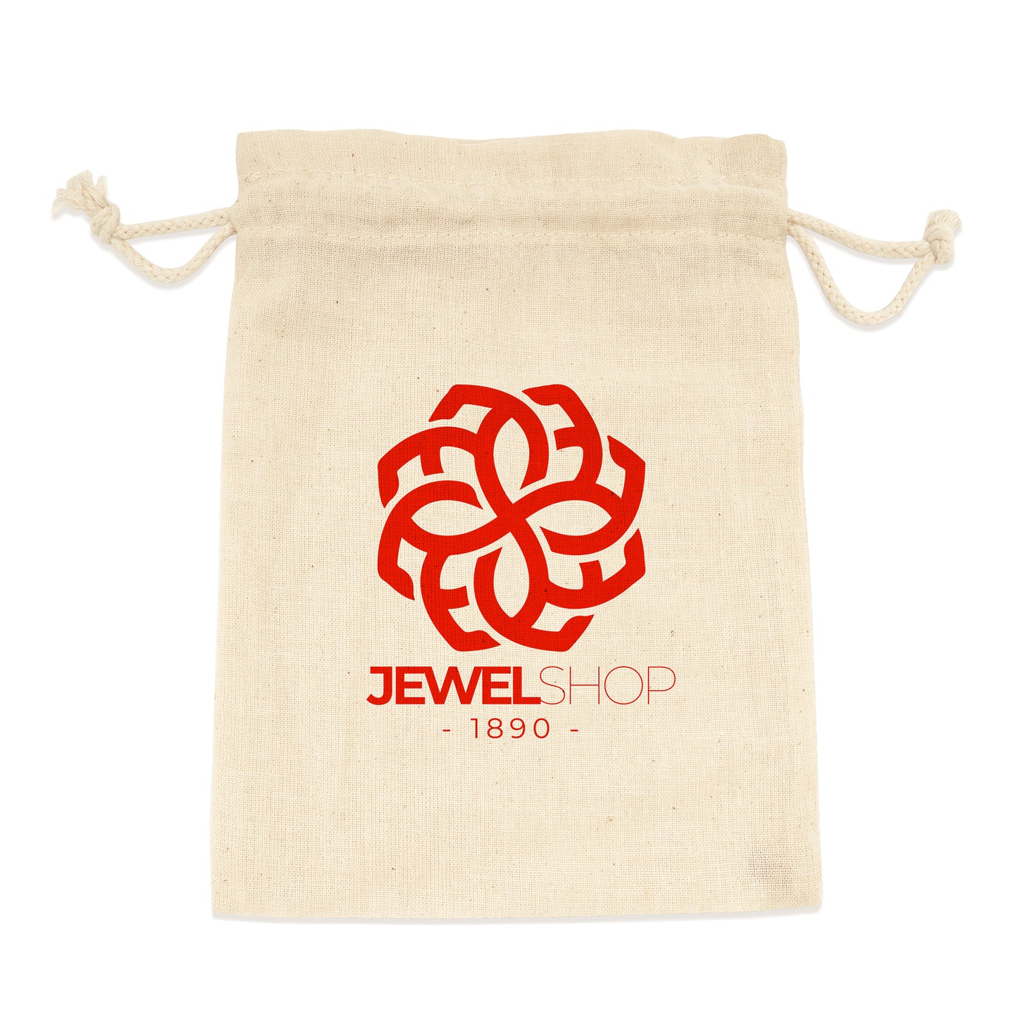 Bolsa estilo saco de algodón 105 g/m² con cordones de auto-cierre.