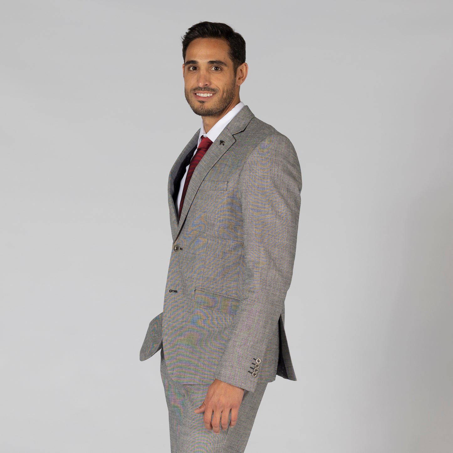 AMERICANA HOMBRE 2 BOTONES SLIM FIT CHEVIOT