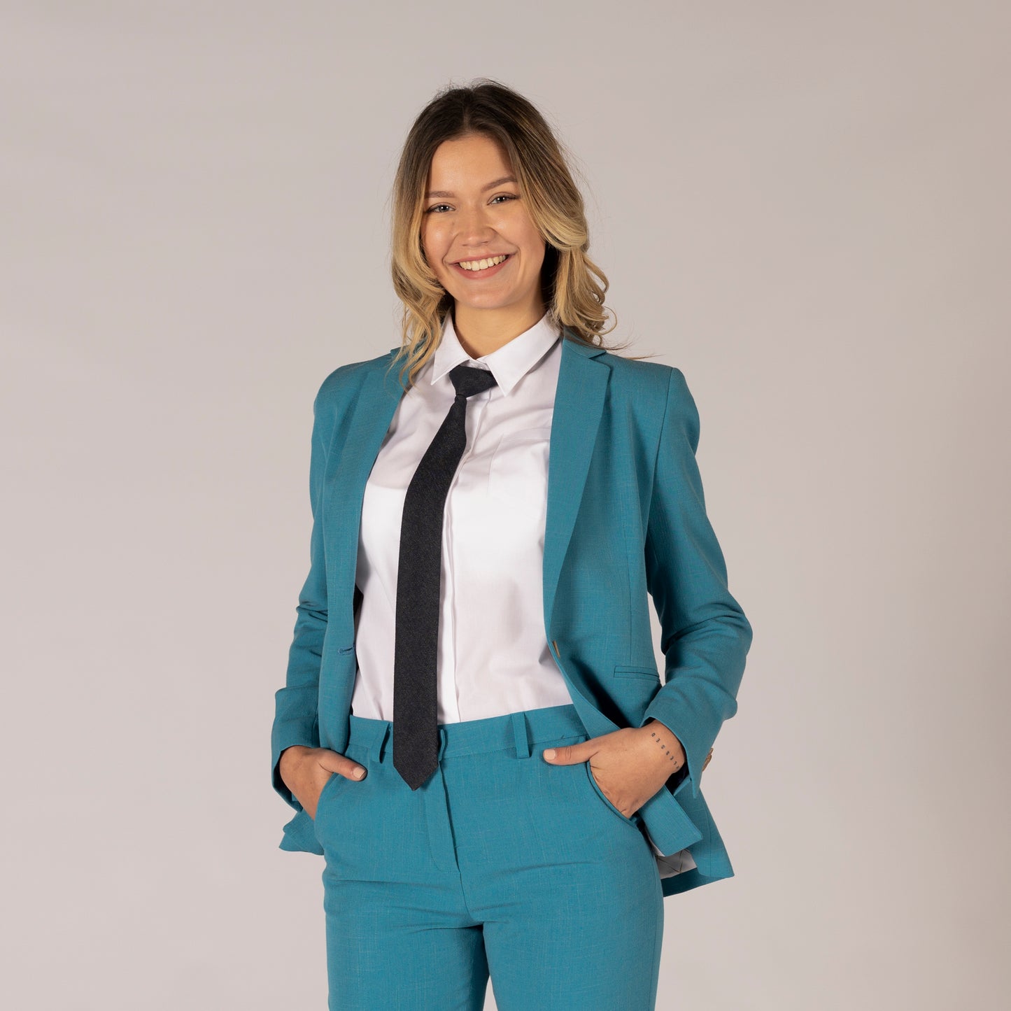 AMERICANA MUJER 1 BOTON X.LINEN