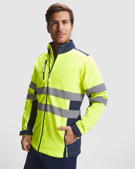 Softshell bicolor de alta visibilidad resistente al agua ANTARES