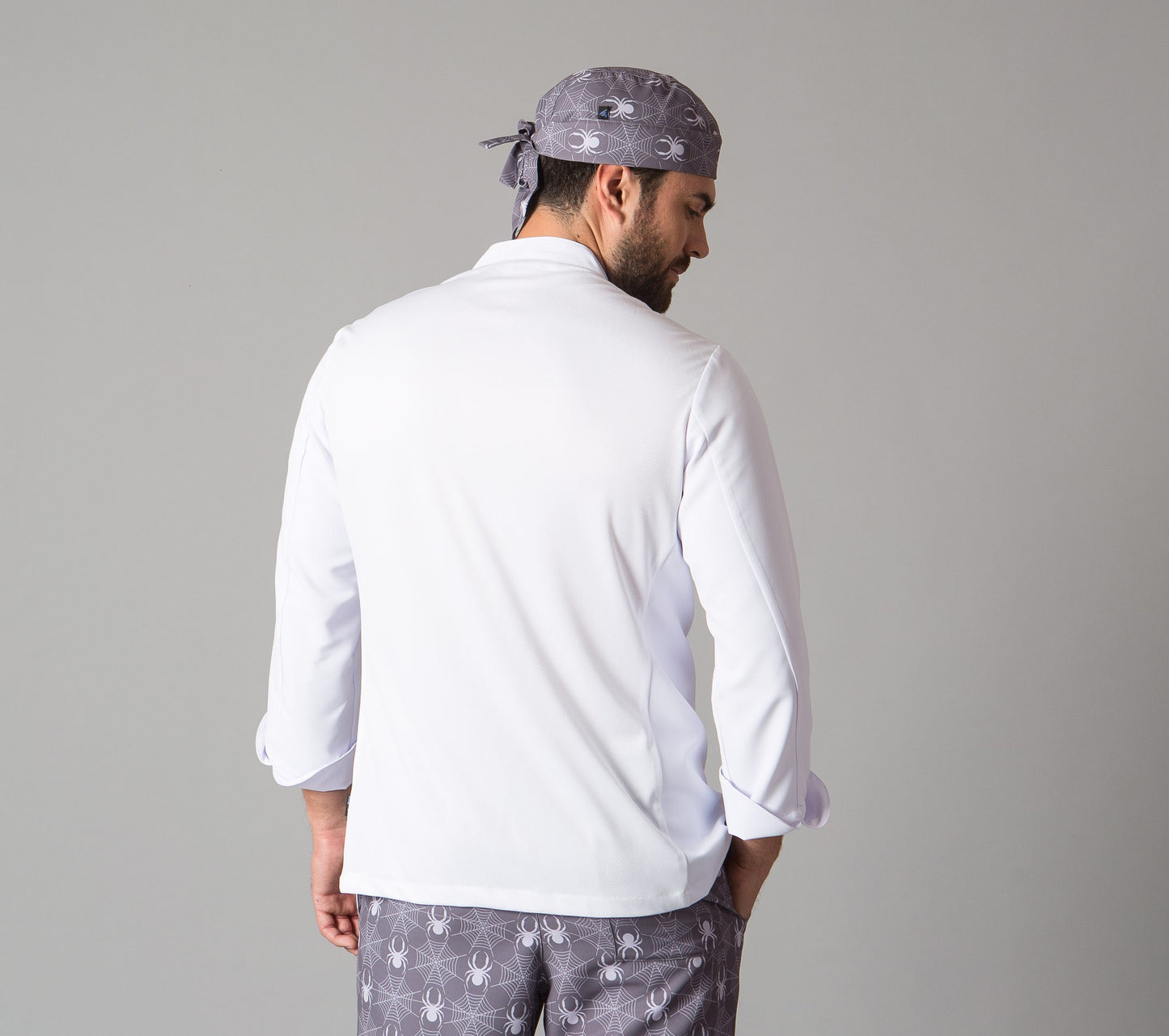 CHAQUETA COCINA UNISEX MEJIA "RED LINE"