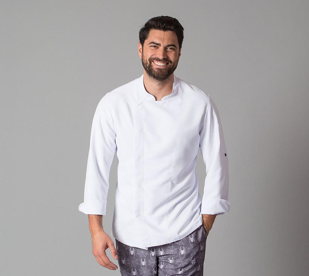 CHAQUETA COCINA UNISEX MEJIA "RED LINE"