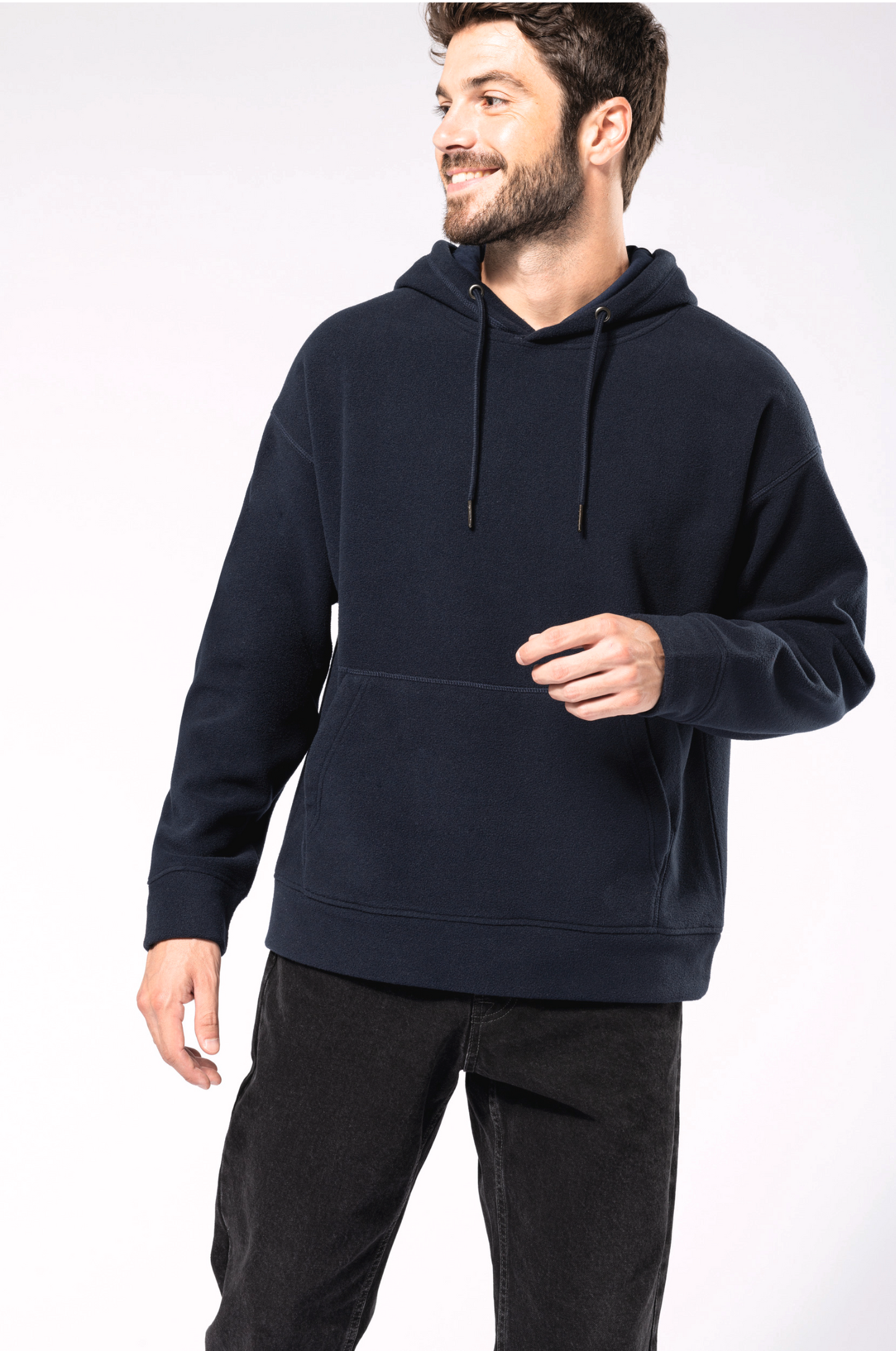 Sudadera oversize con capucha - micropolar reciclado - Unisex.